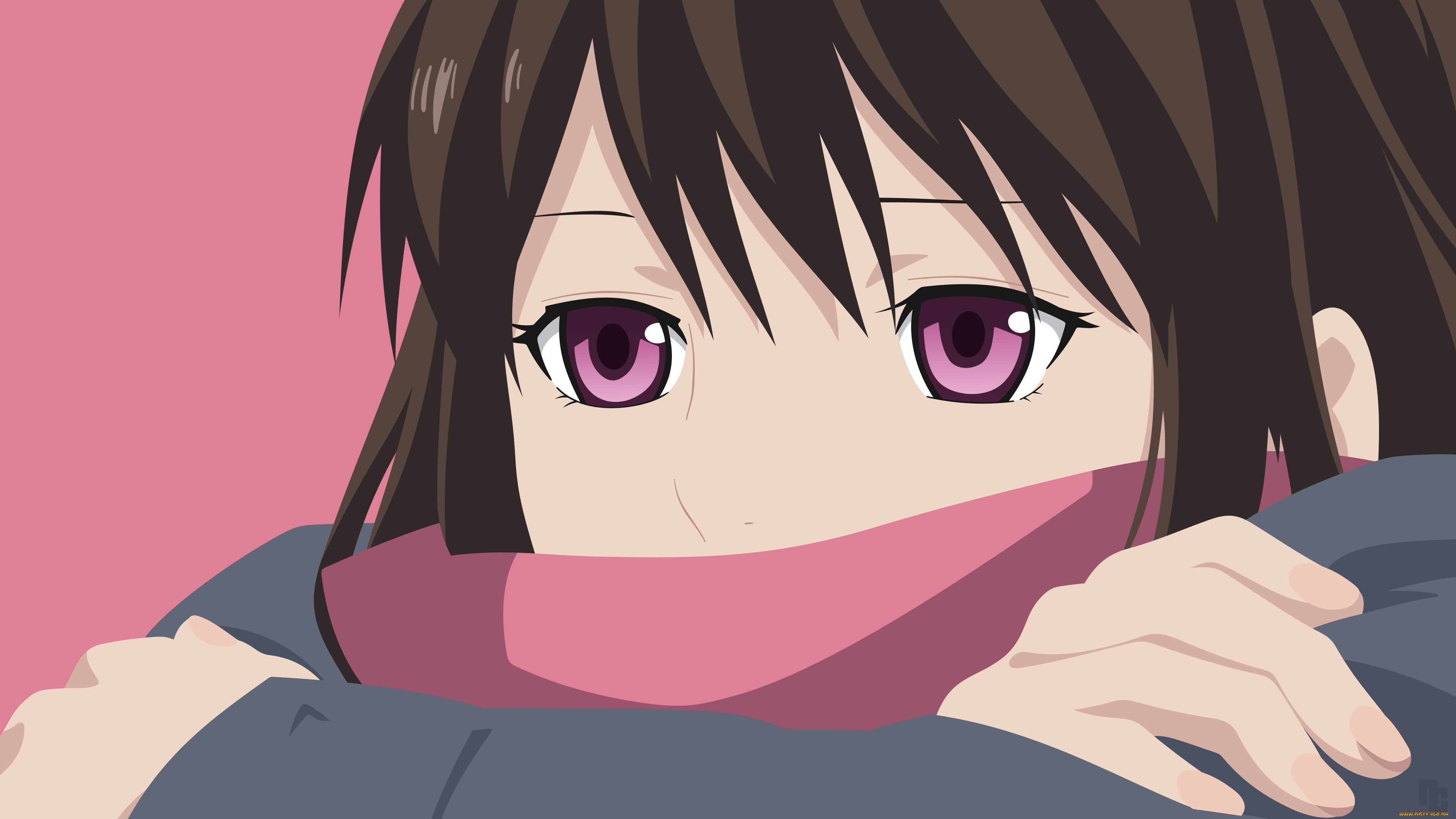 аниме, noragami, фон, взгляд, девушка