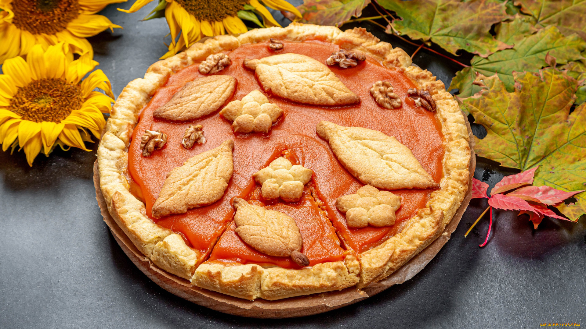 еда, пироги, осенний, пирог