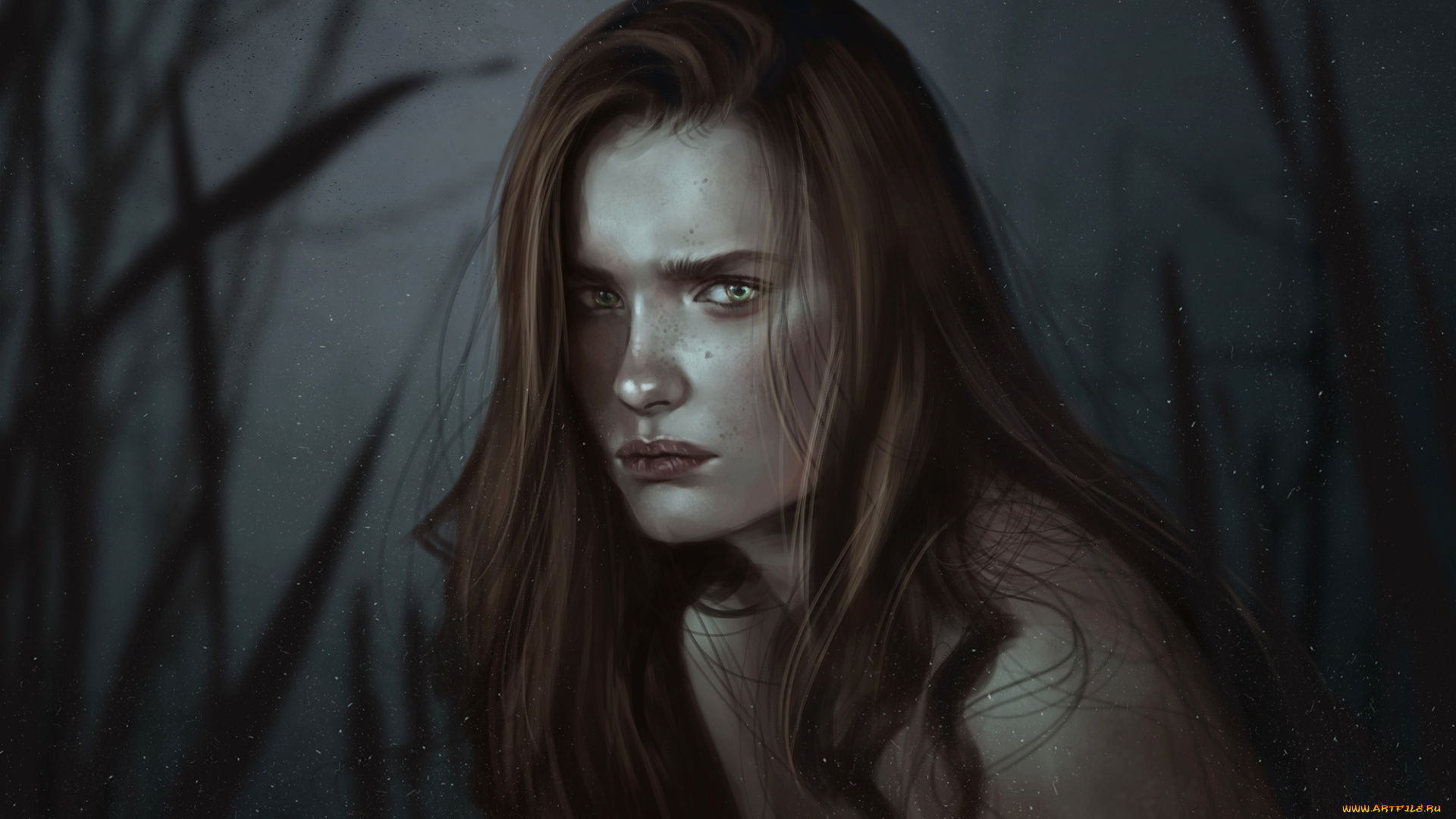 фэнтези, девушки, девушка, фон, взгляд