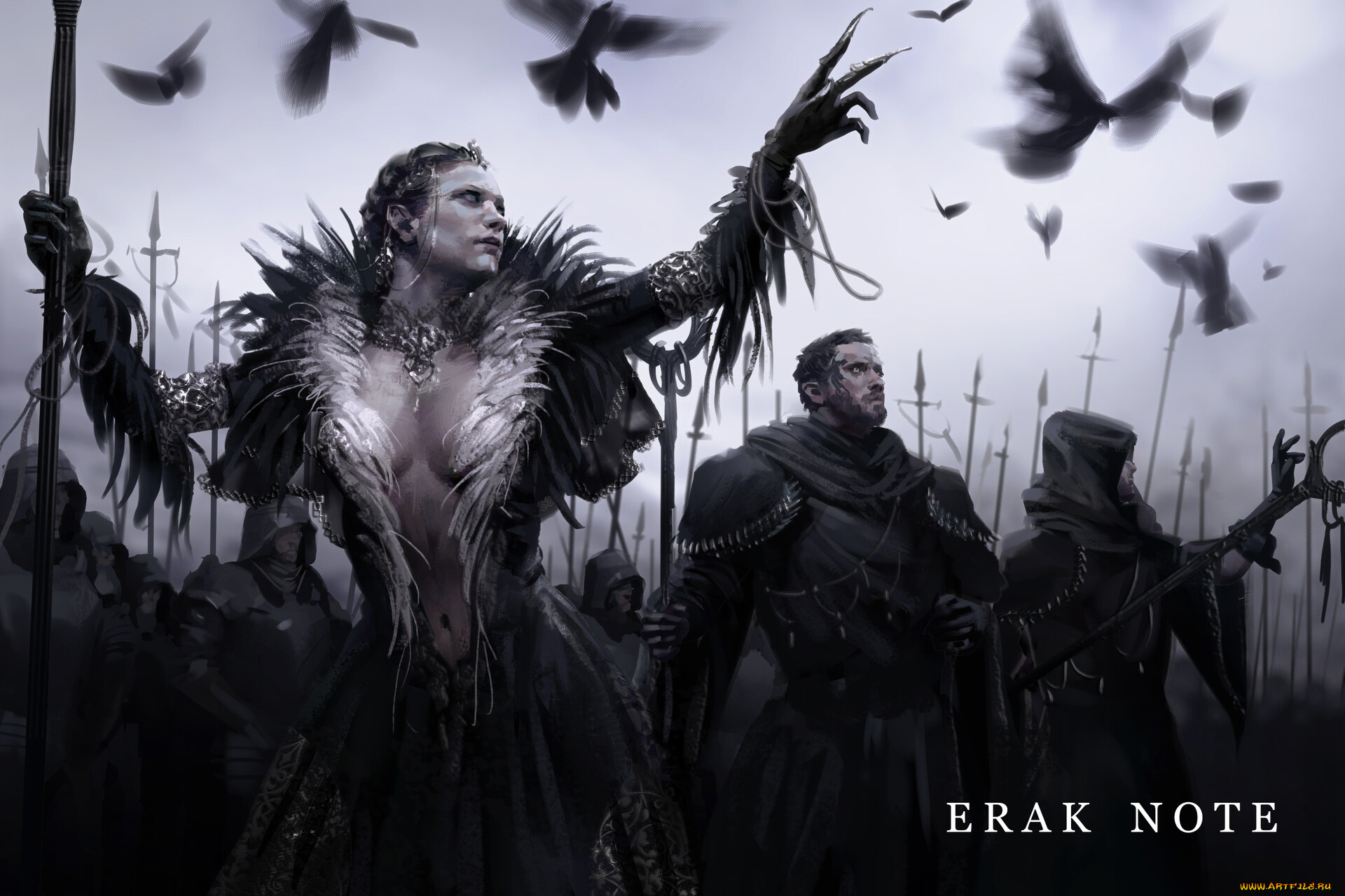 фэнтези, маги, , волшебники, войско, птицы