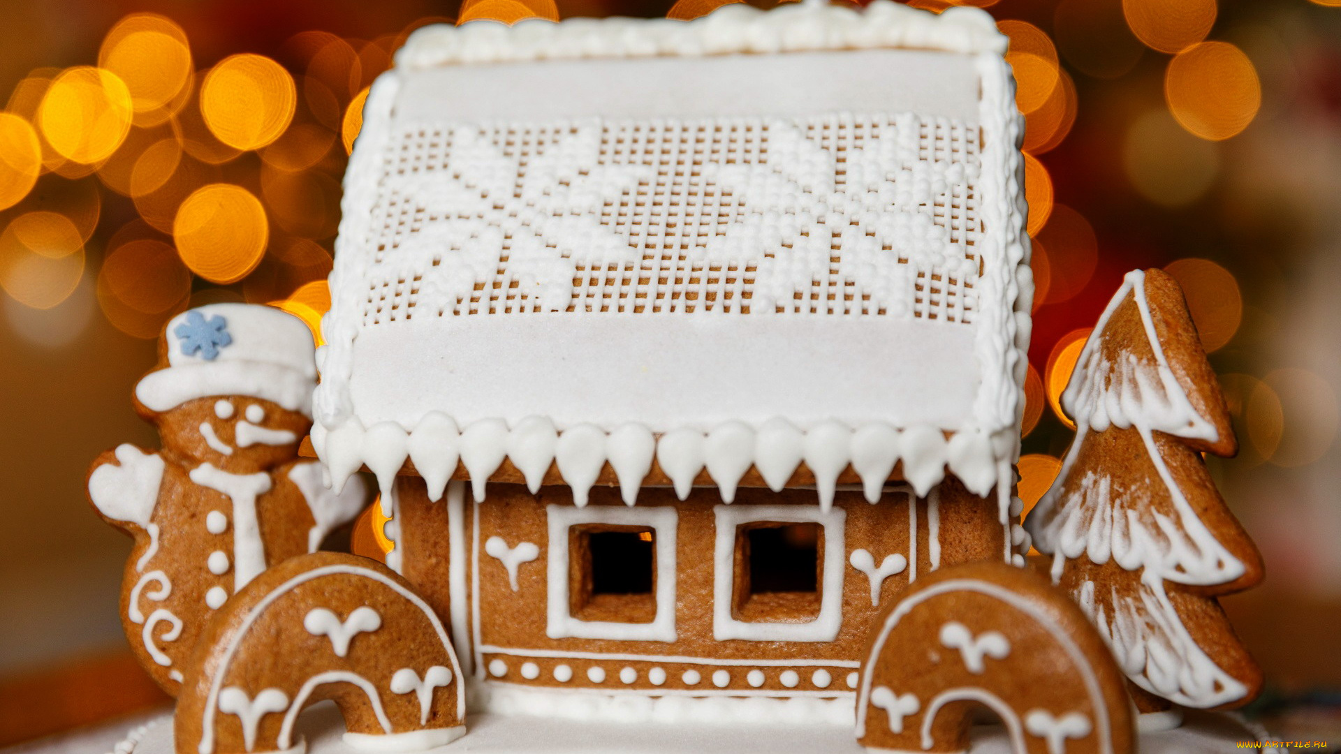 праздничные, угощения, пряничный, домик