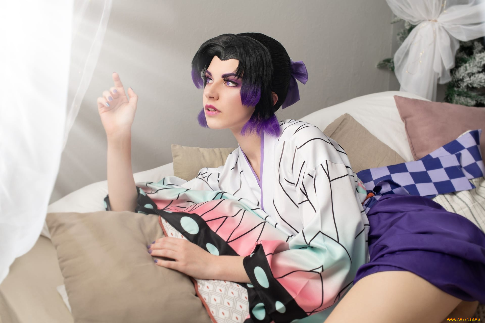 девушки, симонет, секунова, образ, костюм, диван