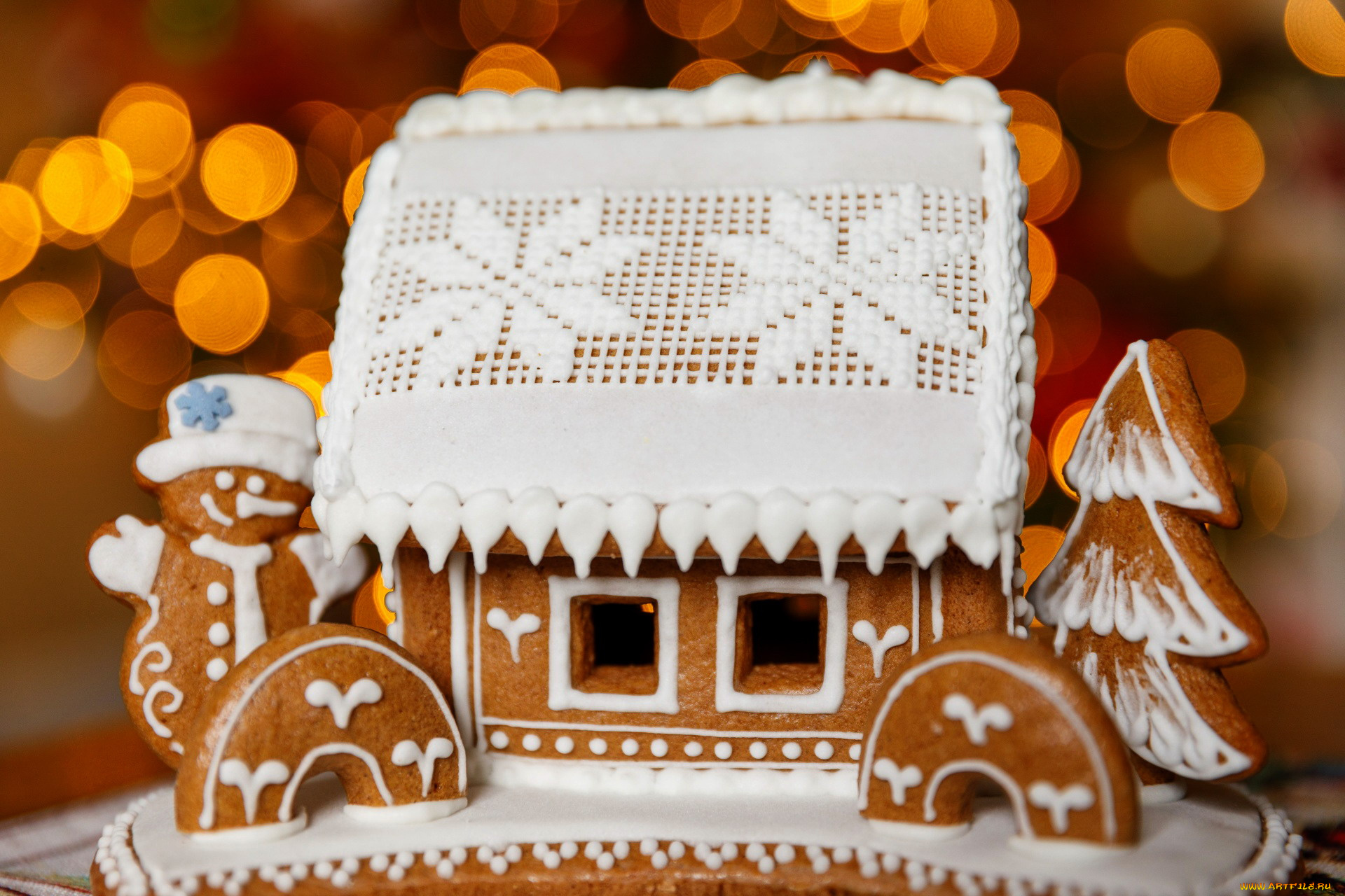 праздничные, угощения, пряничный, домик