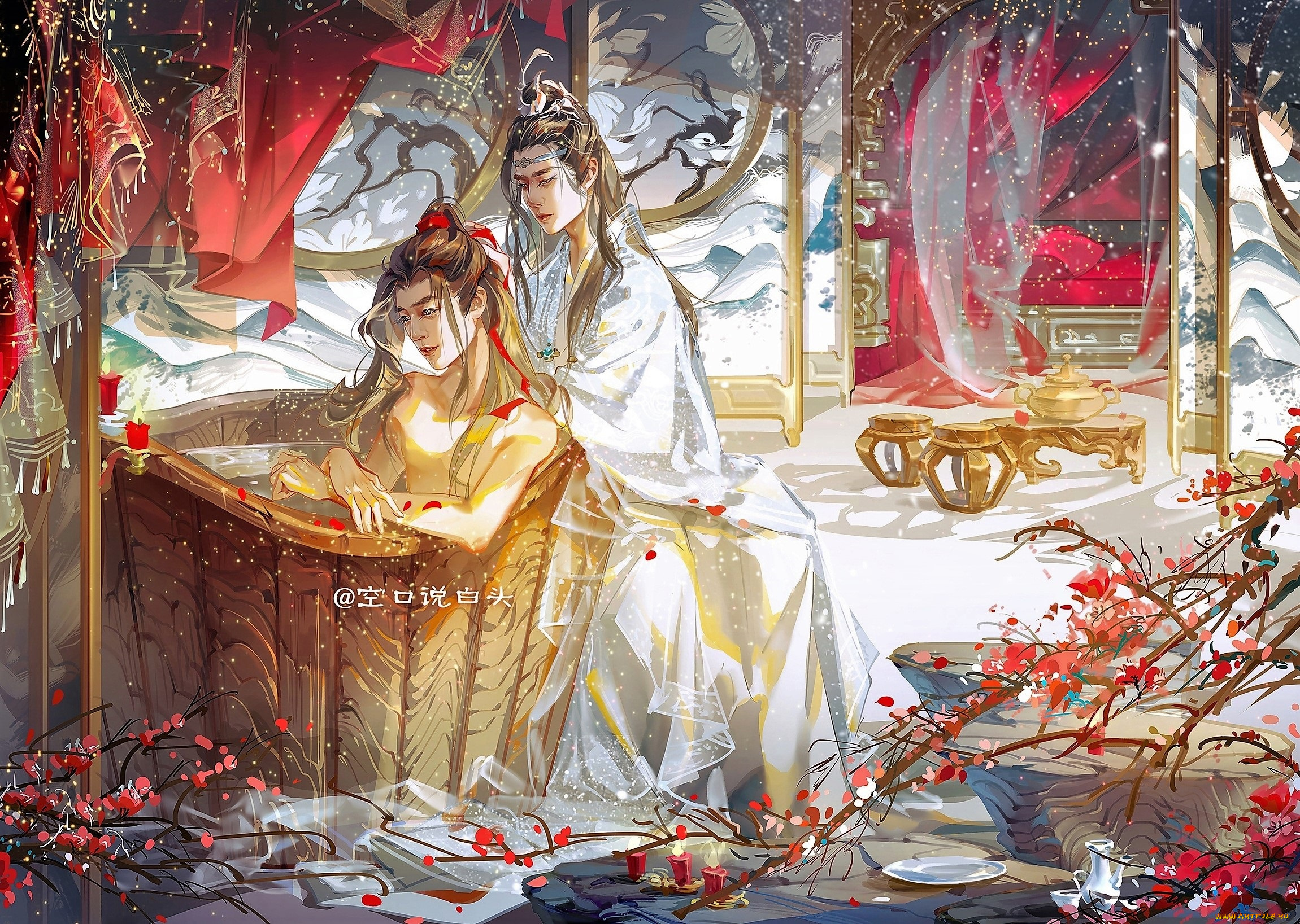 рисованное, кино, , мультфильмы, вэй, усянь, лань, ванцзи, бочка