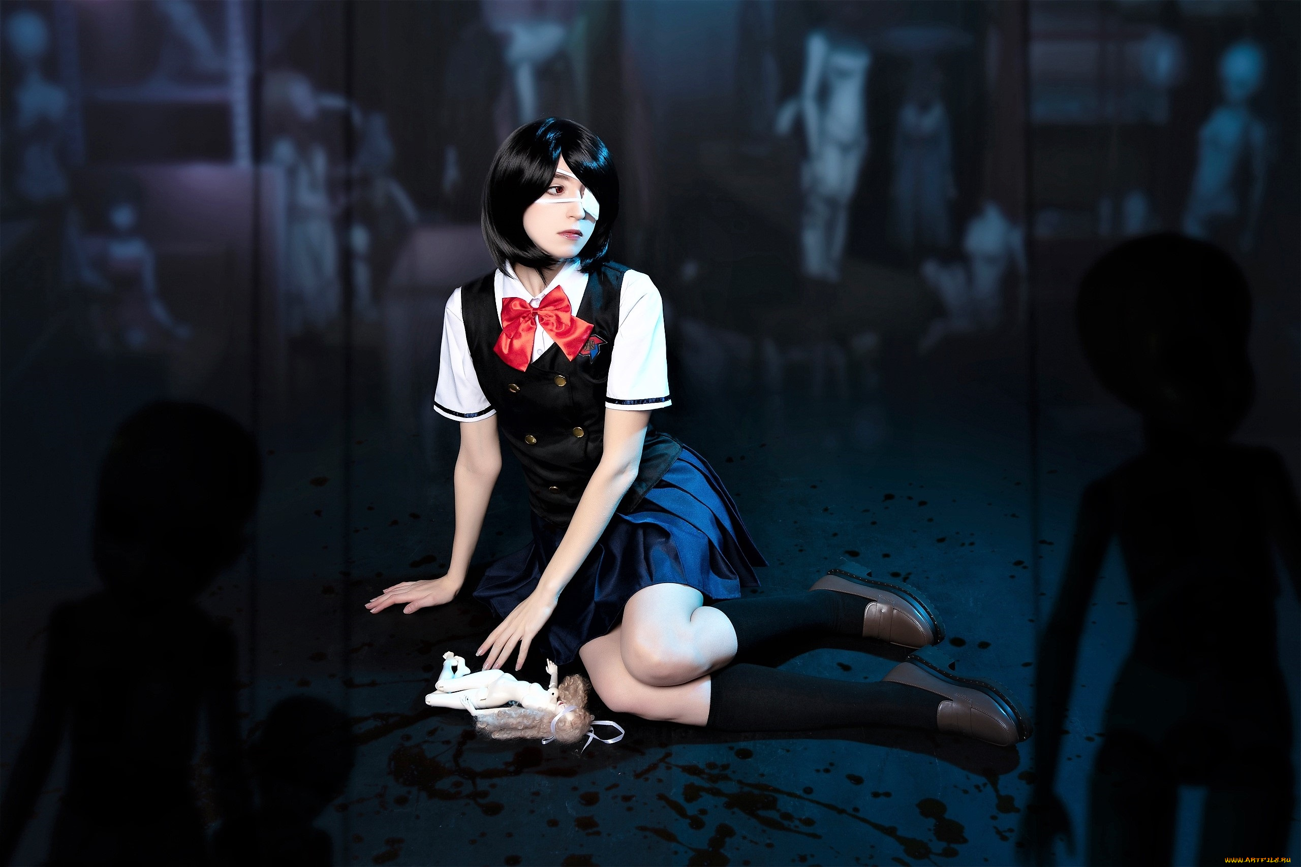 девушки, momo, костюм, образ, тени