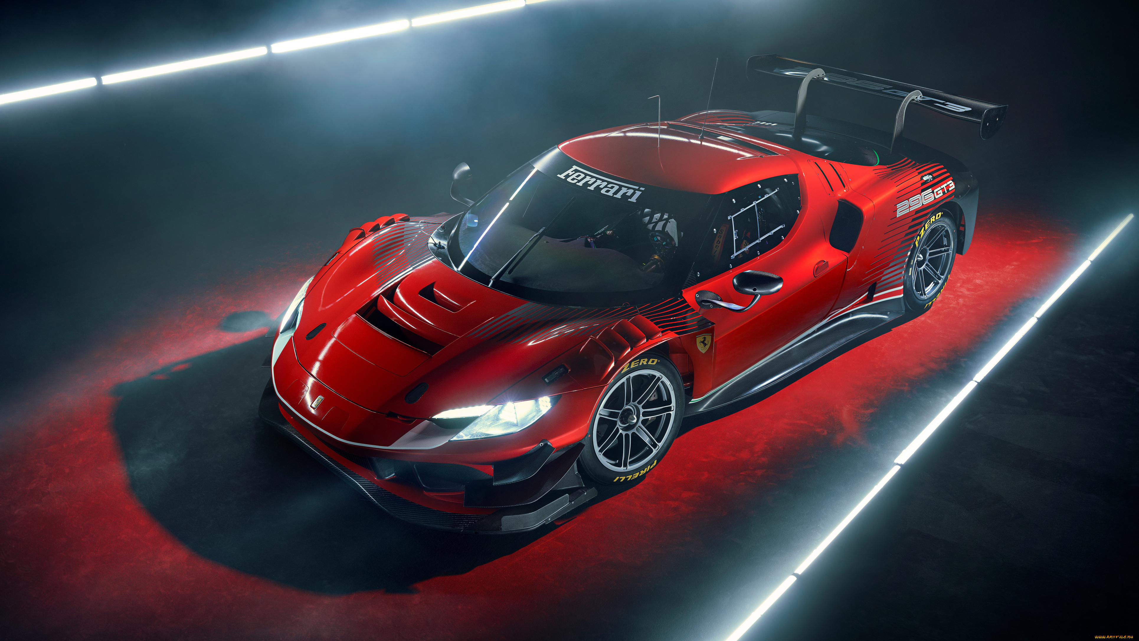 спорт, автоспорт, ferrari, 296, gt3, красный, феррари, спорткар