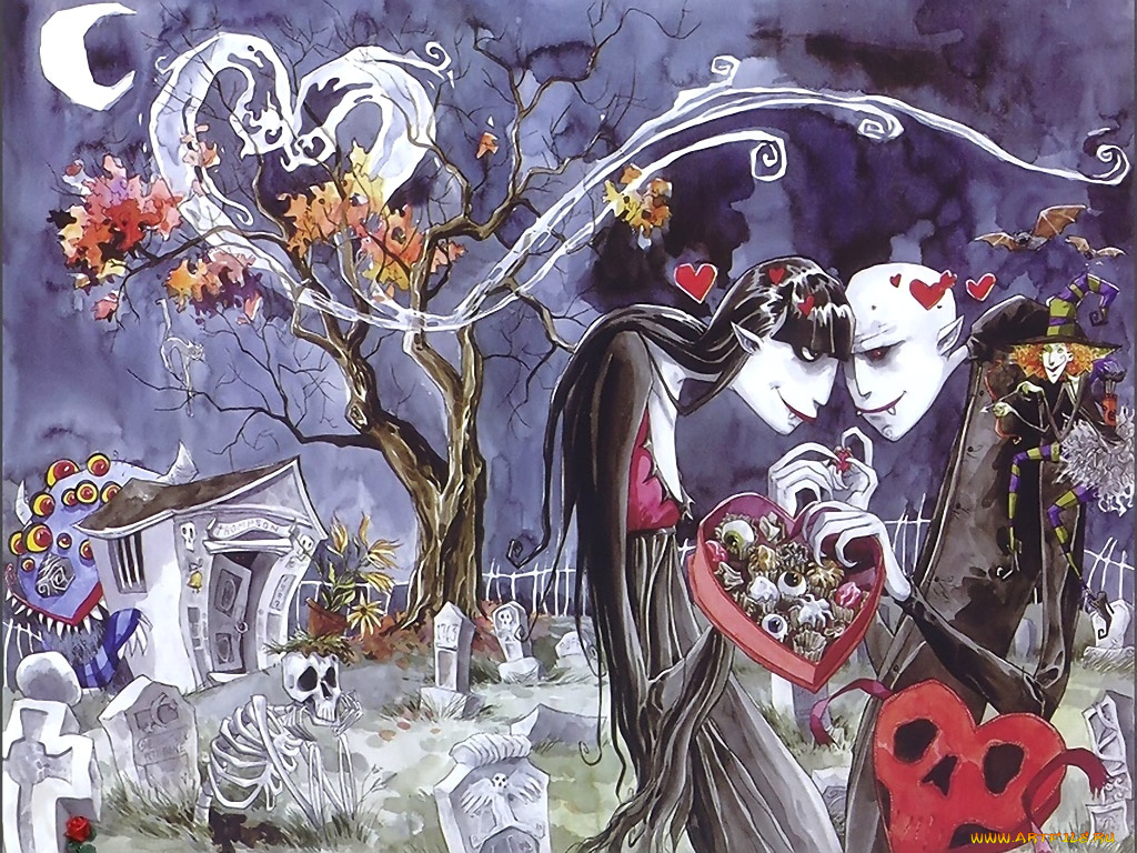 gothic, girlz, 05, рисованные, люди