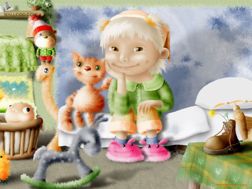 рисованные, дети