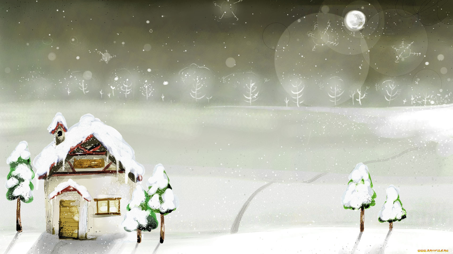 рисованные, природа