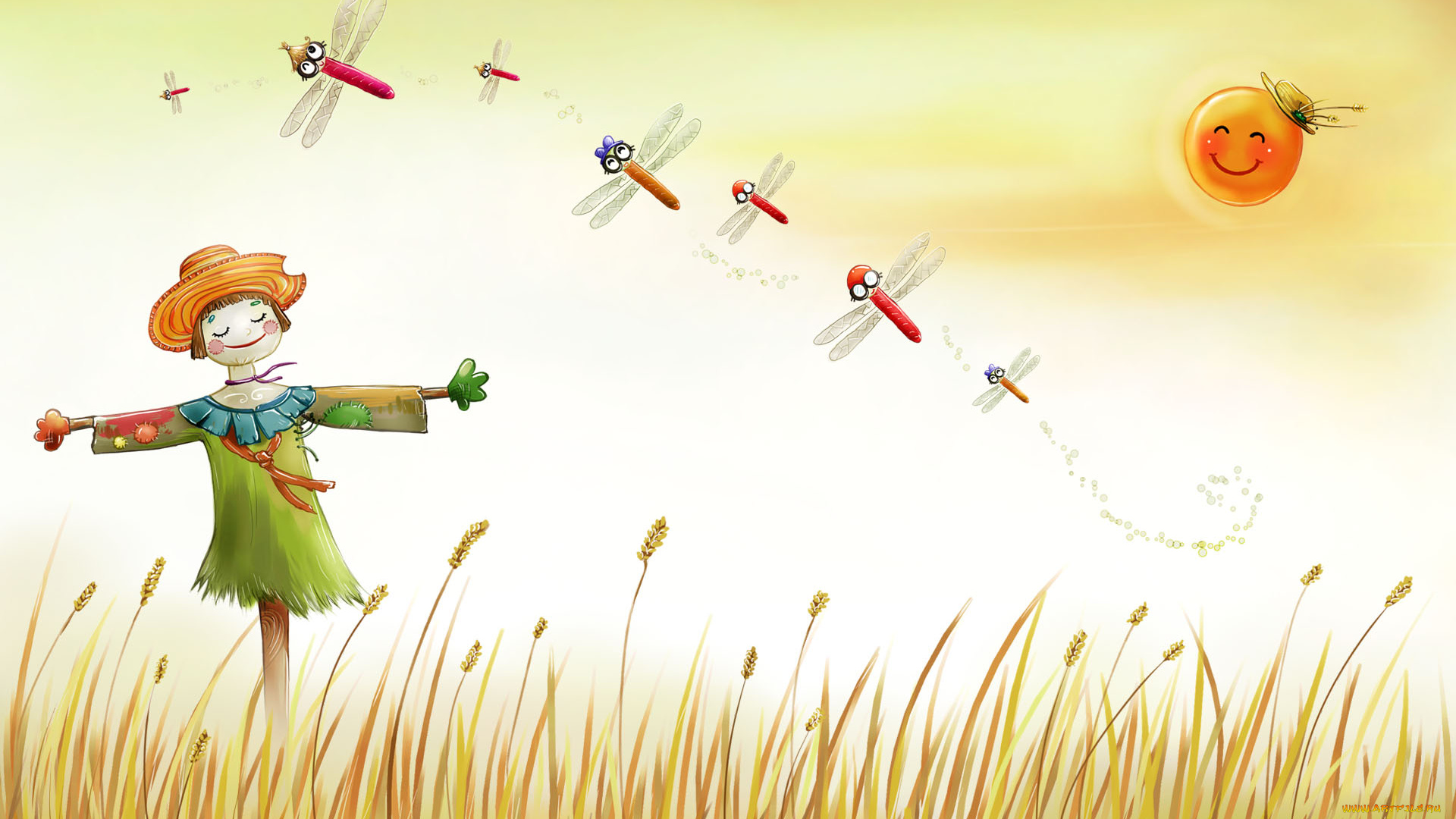 рисованные, животные, насекомые