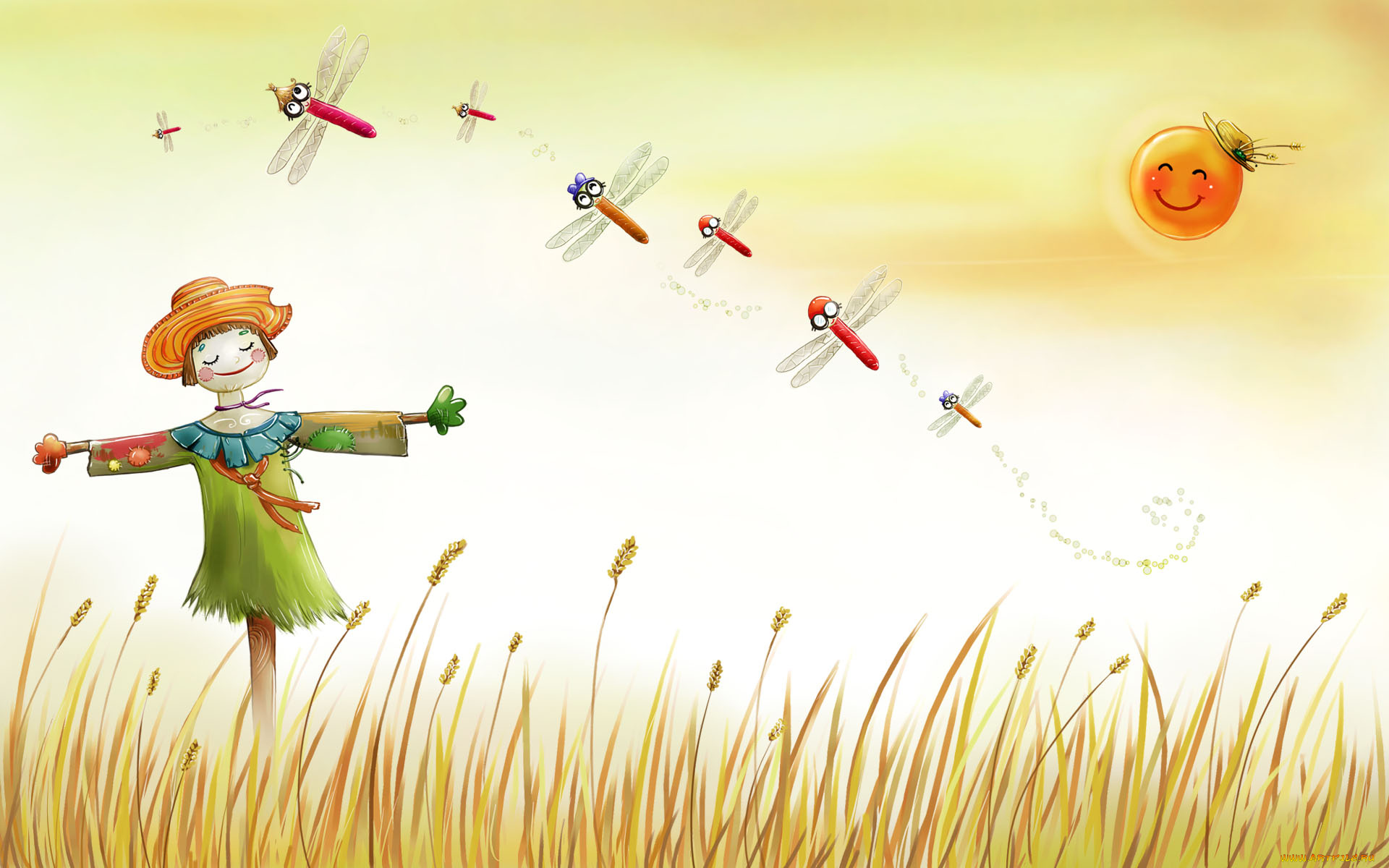 рисованные, животные, насекомые