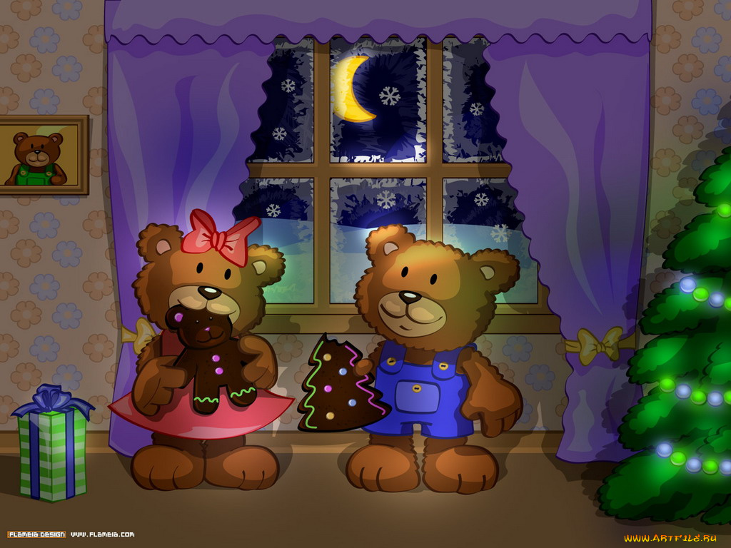 рисованные, животные