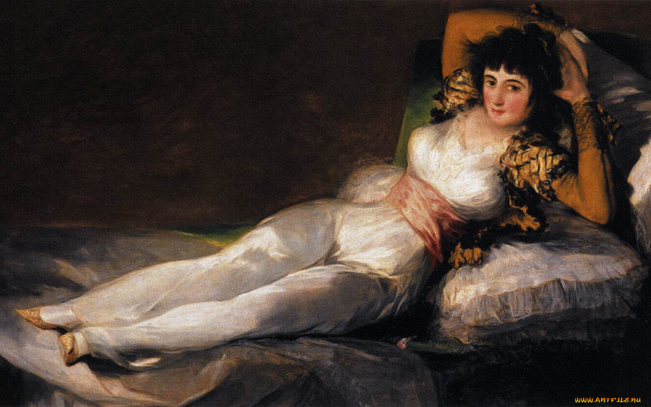 clothed, maja, 1798, 1805, francisco, de, goya, рисованные, живопись
