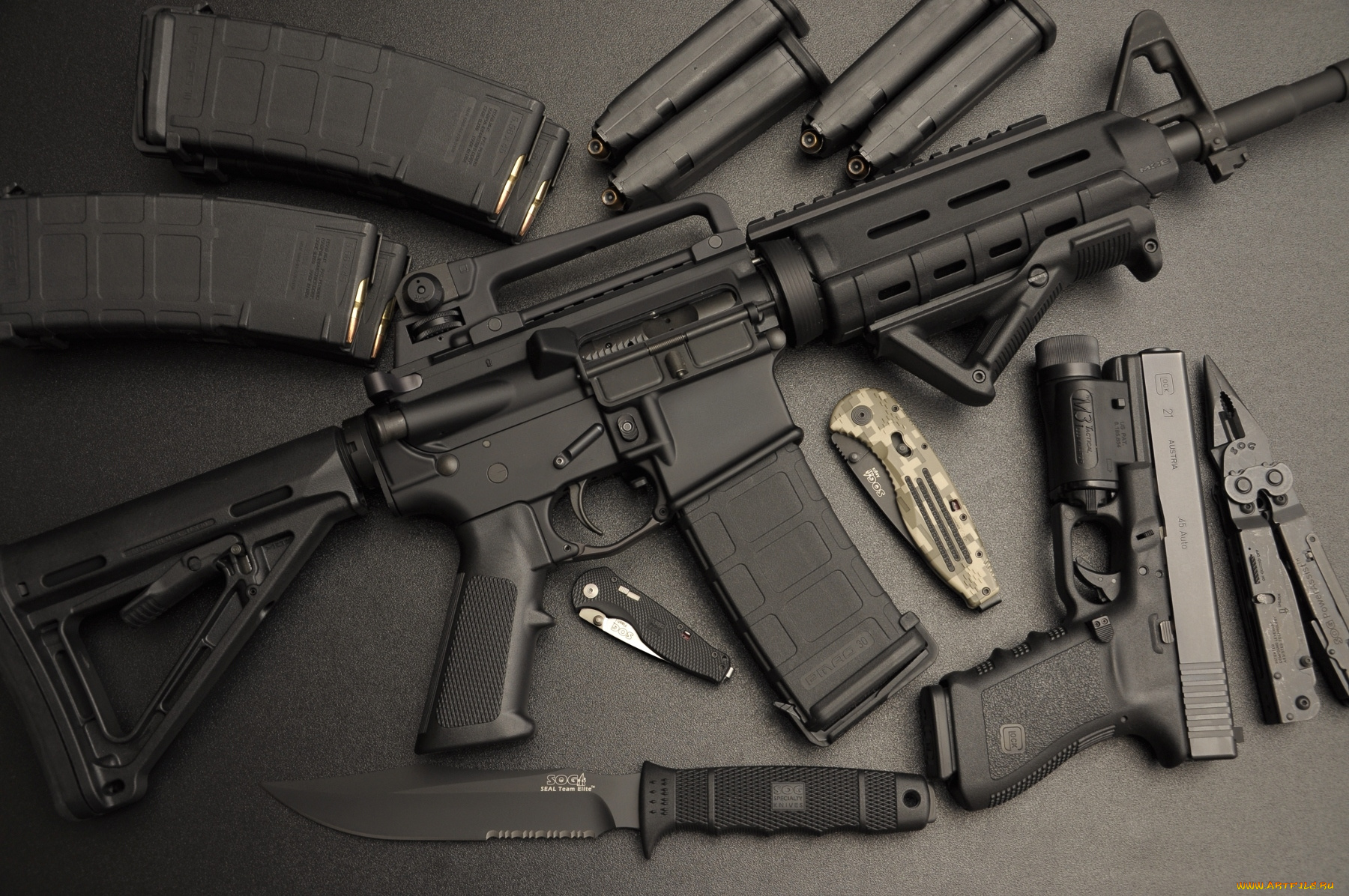 оружие, магазины, пистолет, автомат, нож
