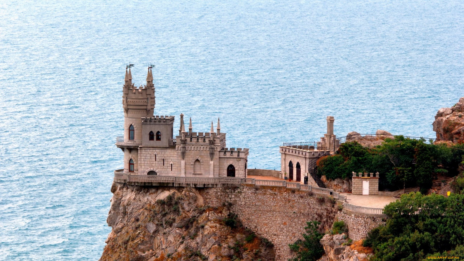 города, ласточкино, гнездо, украина, скала, замок