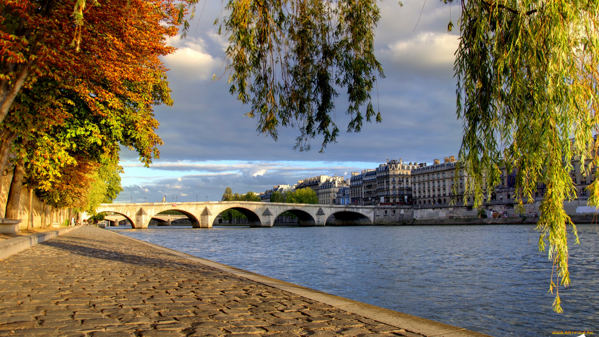 города, париж, франция, мост