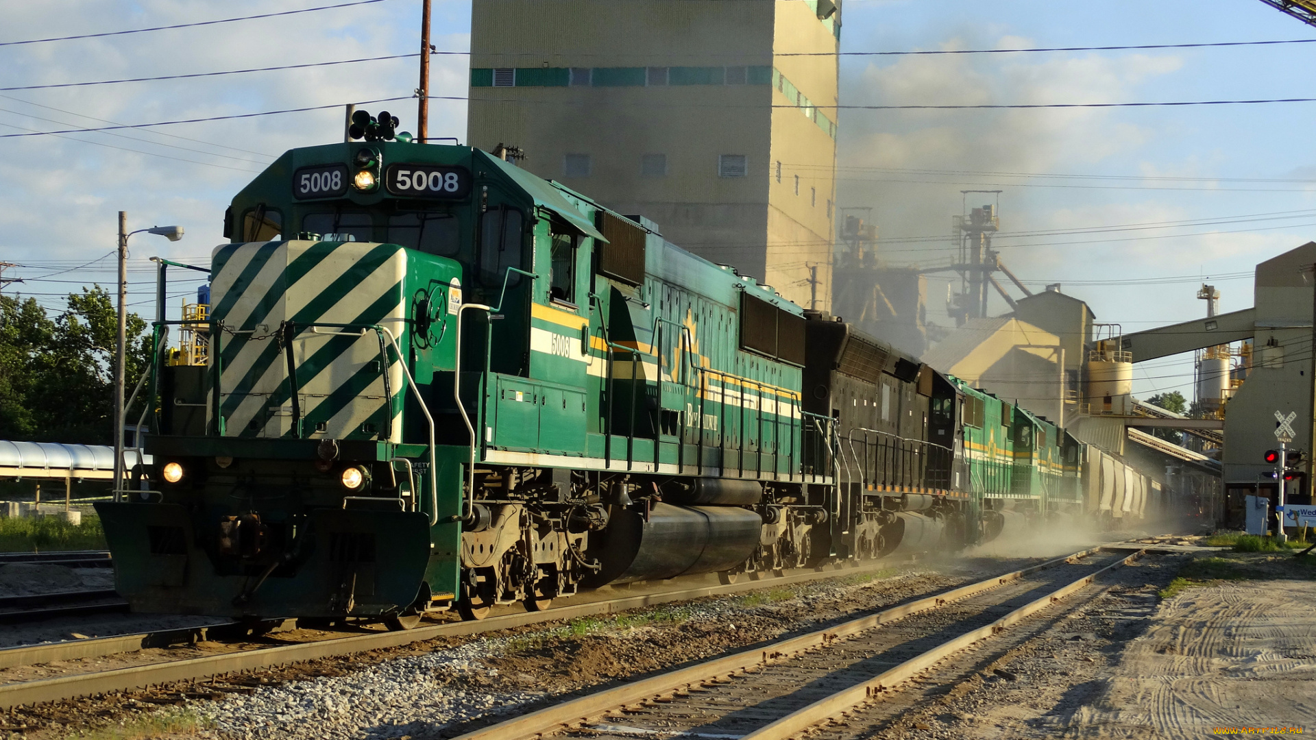 техника, поезда, вагоны, рельсы, железная, дорога, локомотив, грузовой, состав