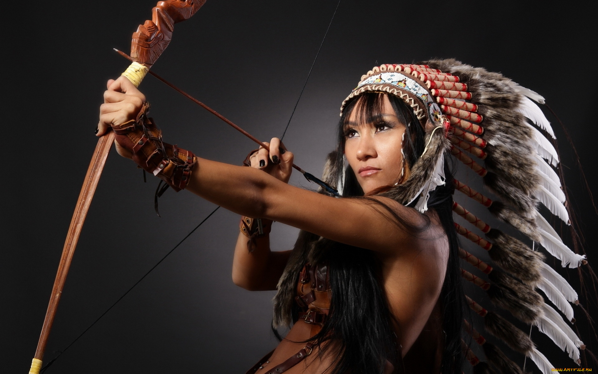 -Unsort, Брюнетки, Шатенки, девушки, unsort, брюнетки, шатенки, девушка, лук, перья, роуч