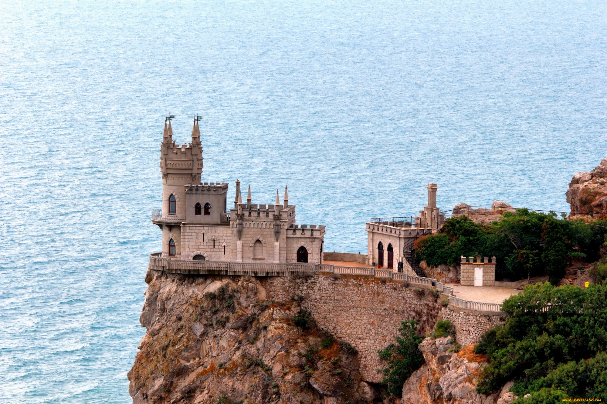 города, ласточкино, гнездо, украина, скала, замок