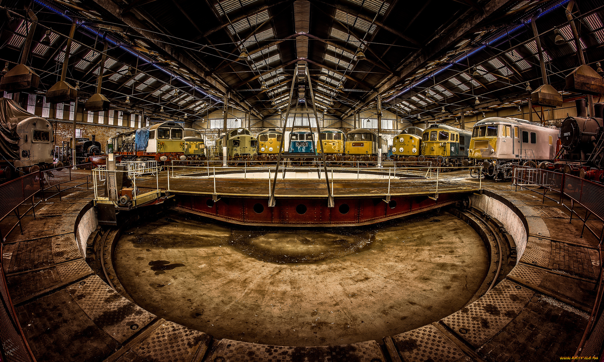 техника, другое, локомотивы, поворотный, круг, депо