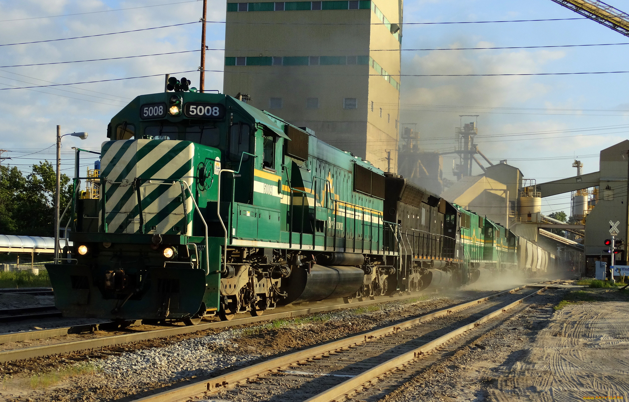 техника, поезда, вагоны, рельсы, железная, дорога, локомотив, грузовой, состав