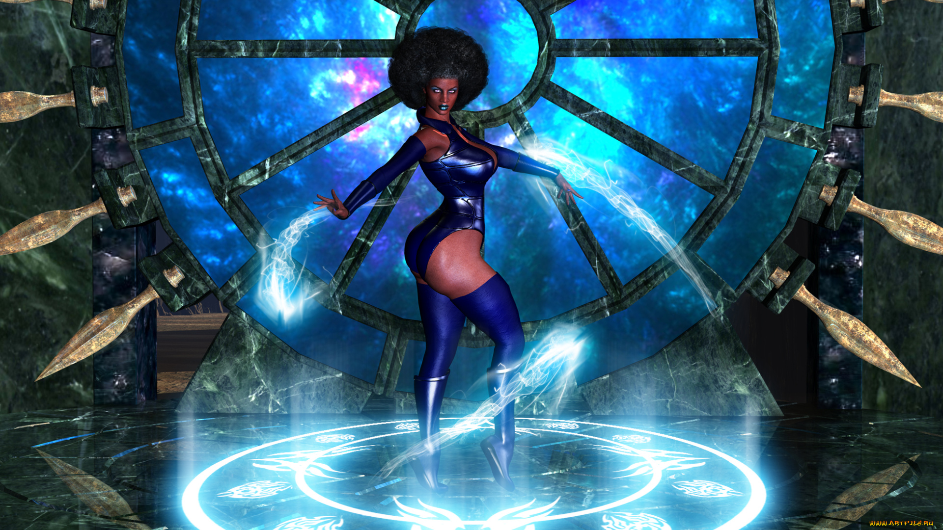 3д, графика, фантазия, , fantasy, девушка, взгляд, фон