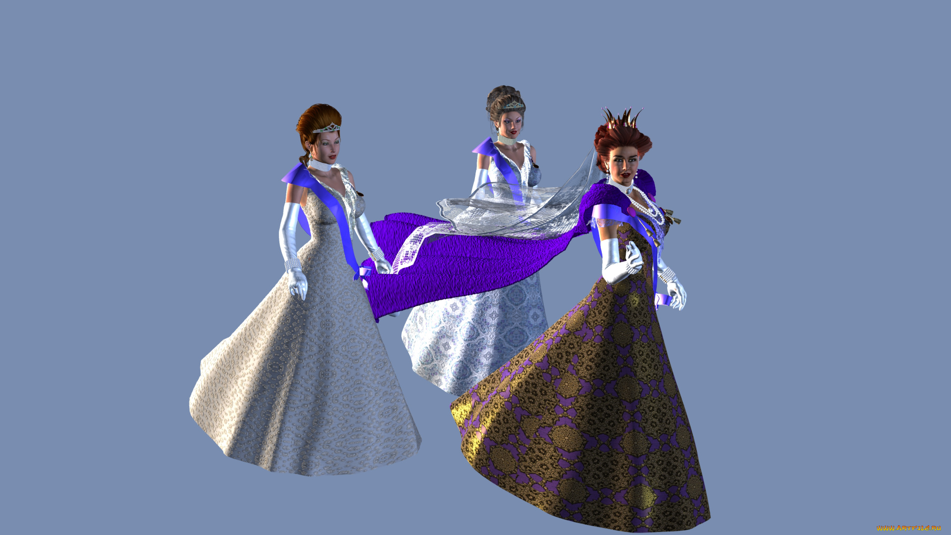 3д, графика, люди, , people, девушки, взгляд, фон, королева