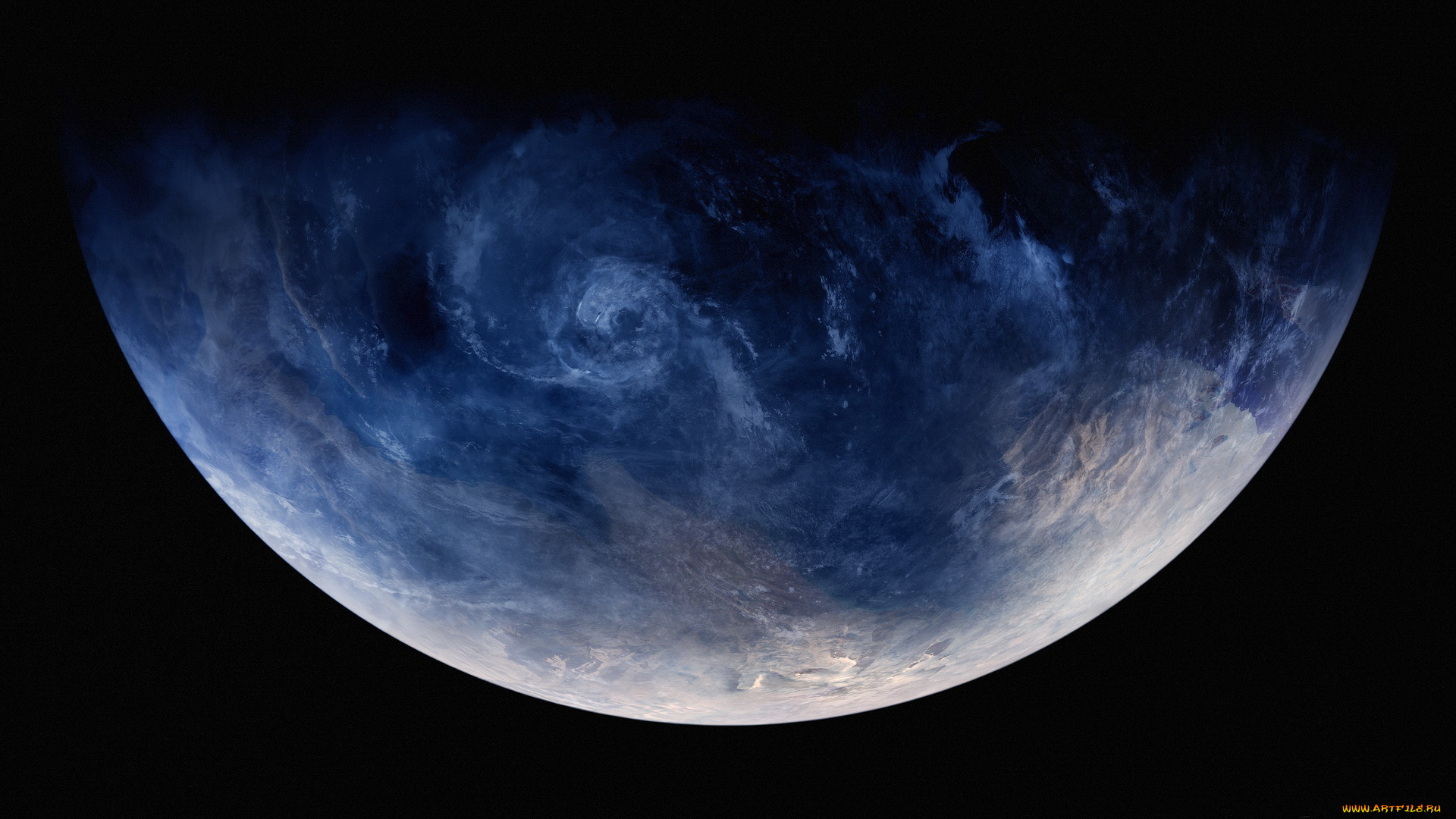 космос, арт, вселенная, планета