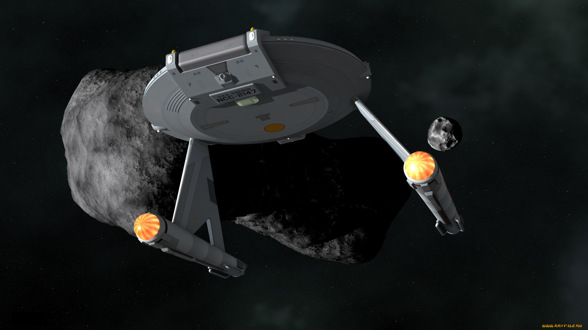 космос, арт, вселенная, звезды, космический, корабль