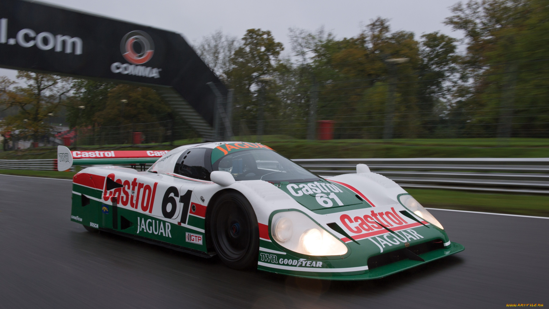 спорт, автоспорт, jaguar, трасса, xjr9, скорость, гонка