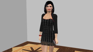 обоя 3д графика, люди , people, фон, взгляд, девушка