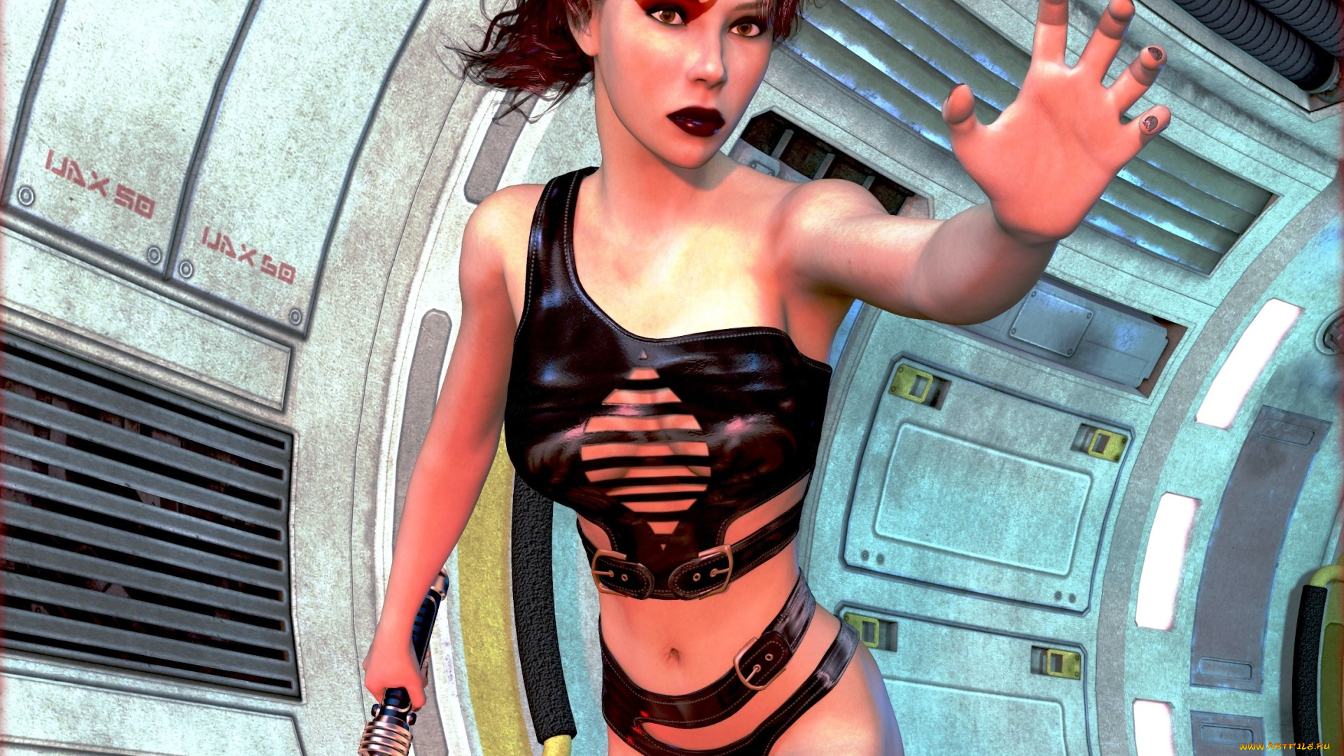 3д, графика, фантазия, , fantasy, оружие, фон, взгляд, девушка