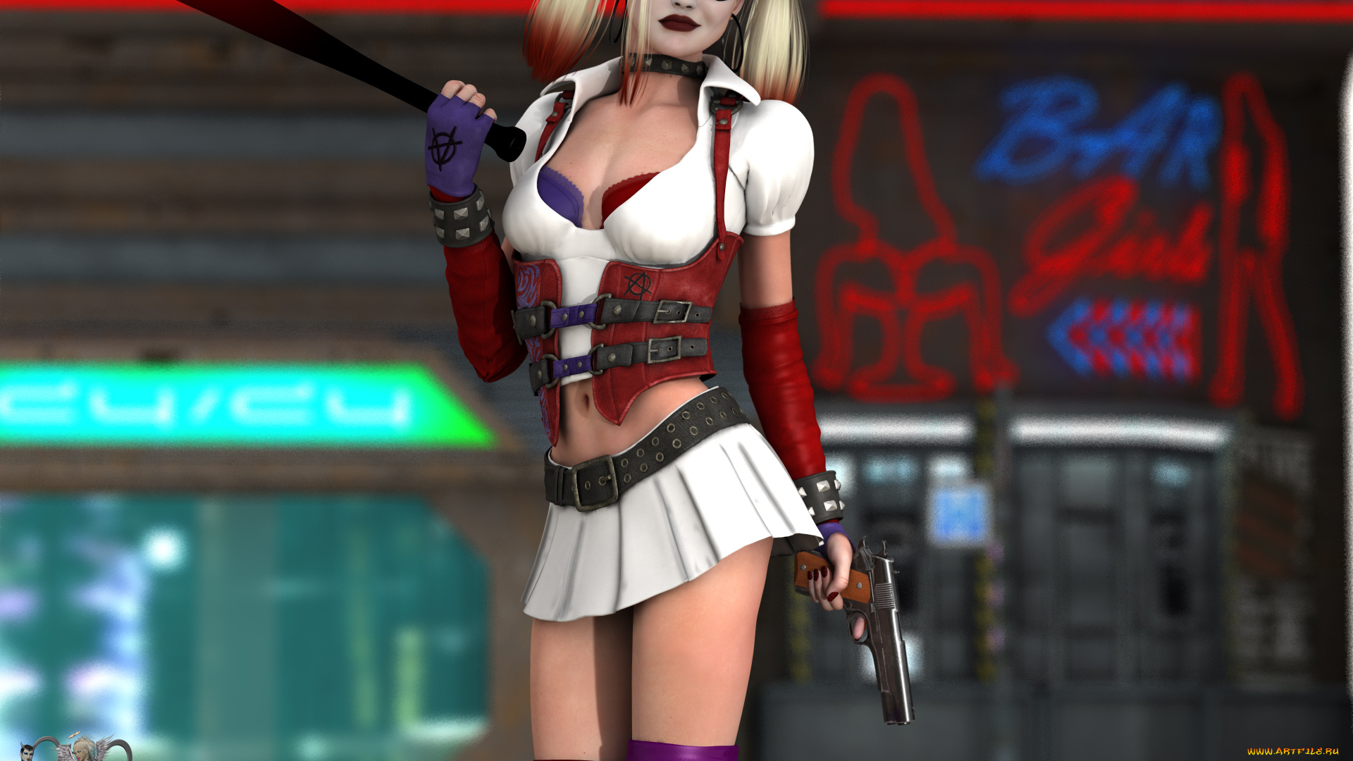 3д, графика, фантазия, , fantasy, оружие, фон, взгляд, девушка