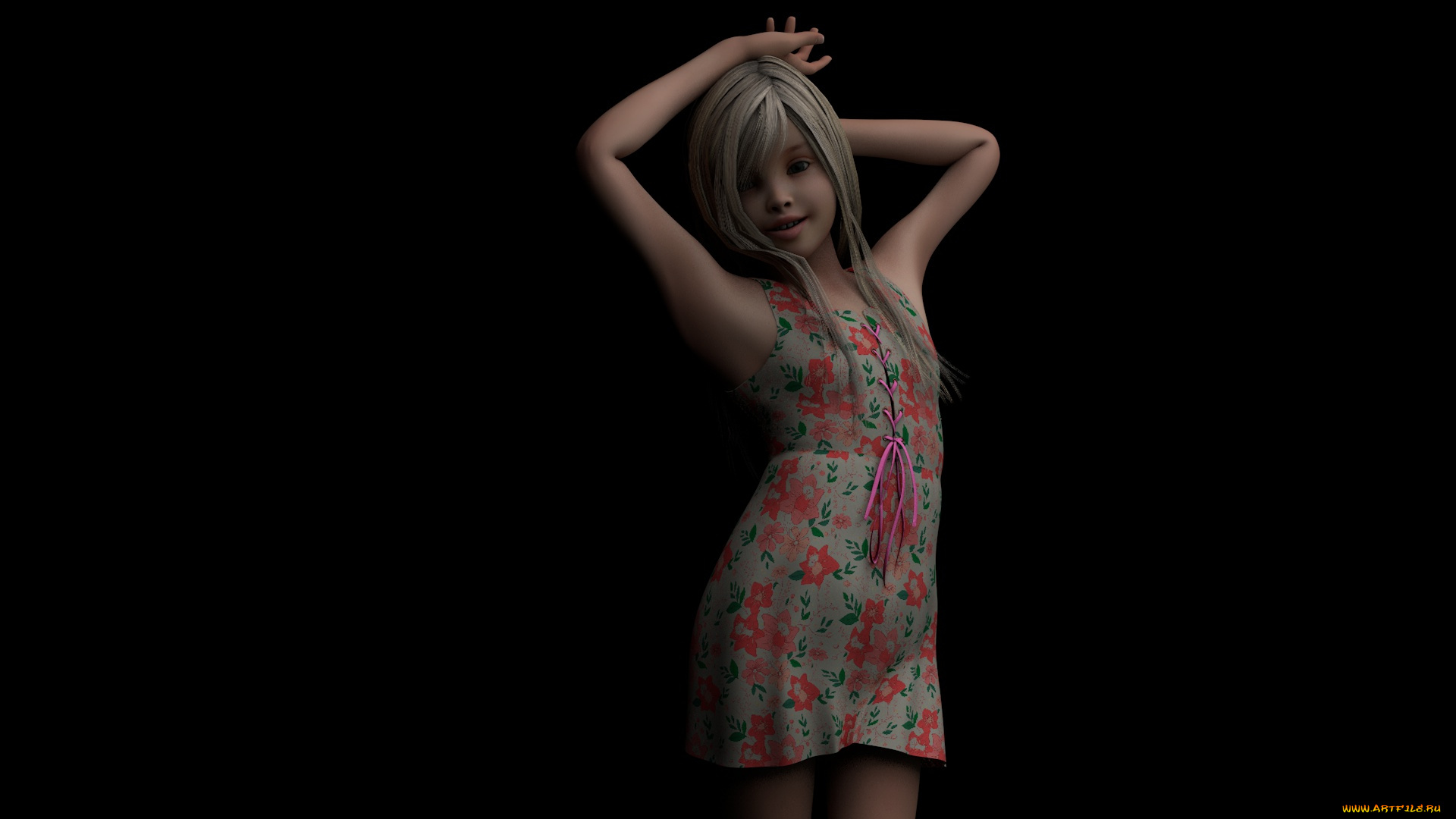 3д, графика, люди, , people, девушка, взгляд, фон