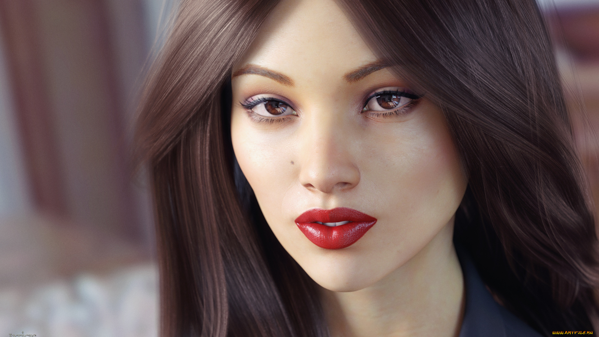 3д, графика, портрет, , portraits, девушка, взгляд, фон