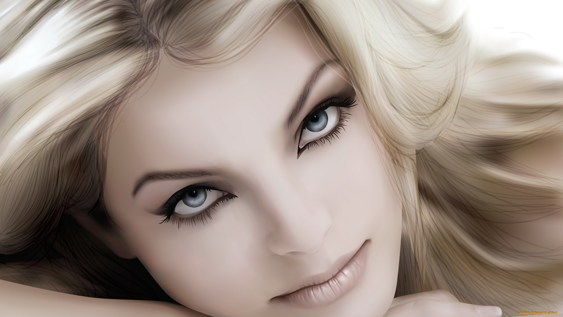 3д, графика, портрет, , portraits, девушка, взгляд, фон