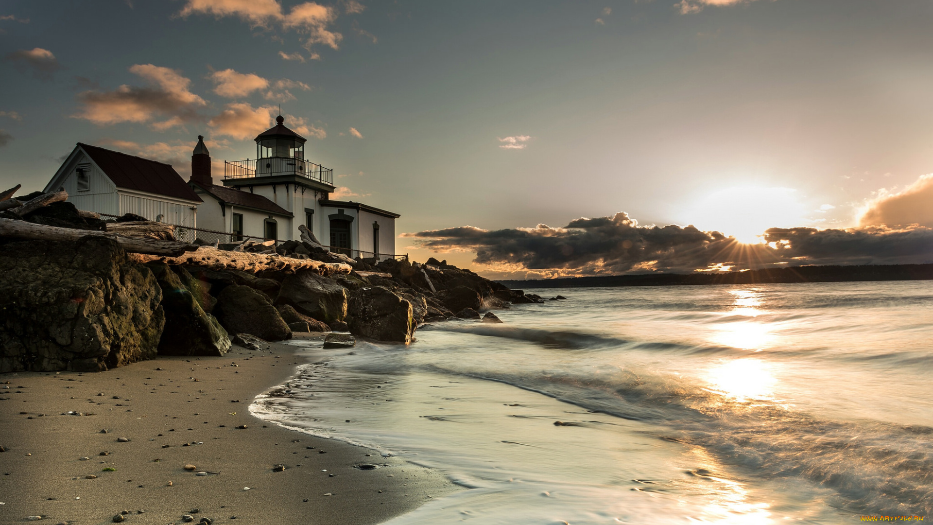 природа, маяки, побережье, маяк