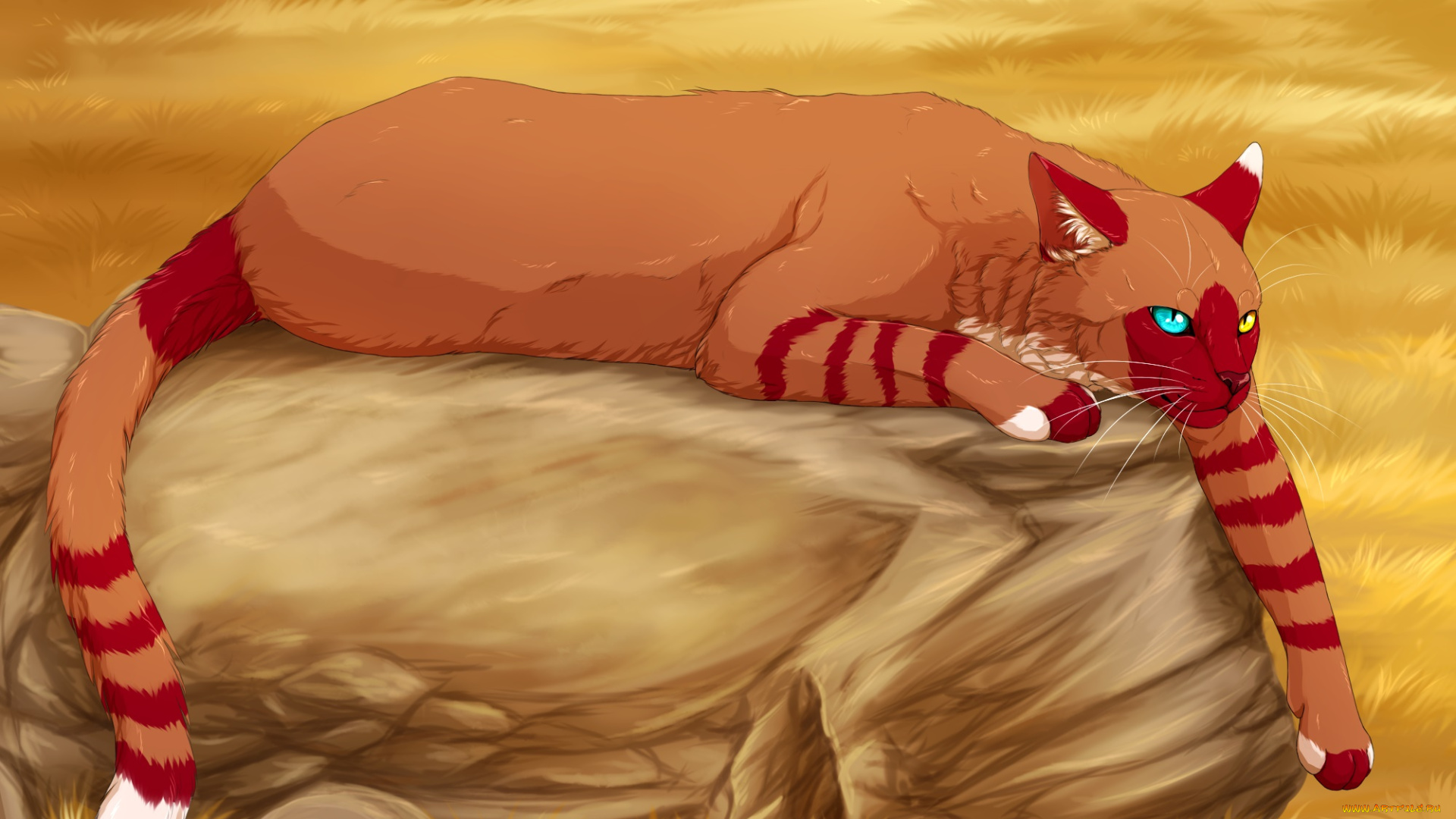 рисованное, животные, , коты, кот