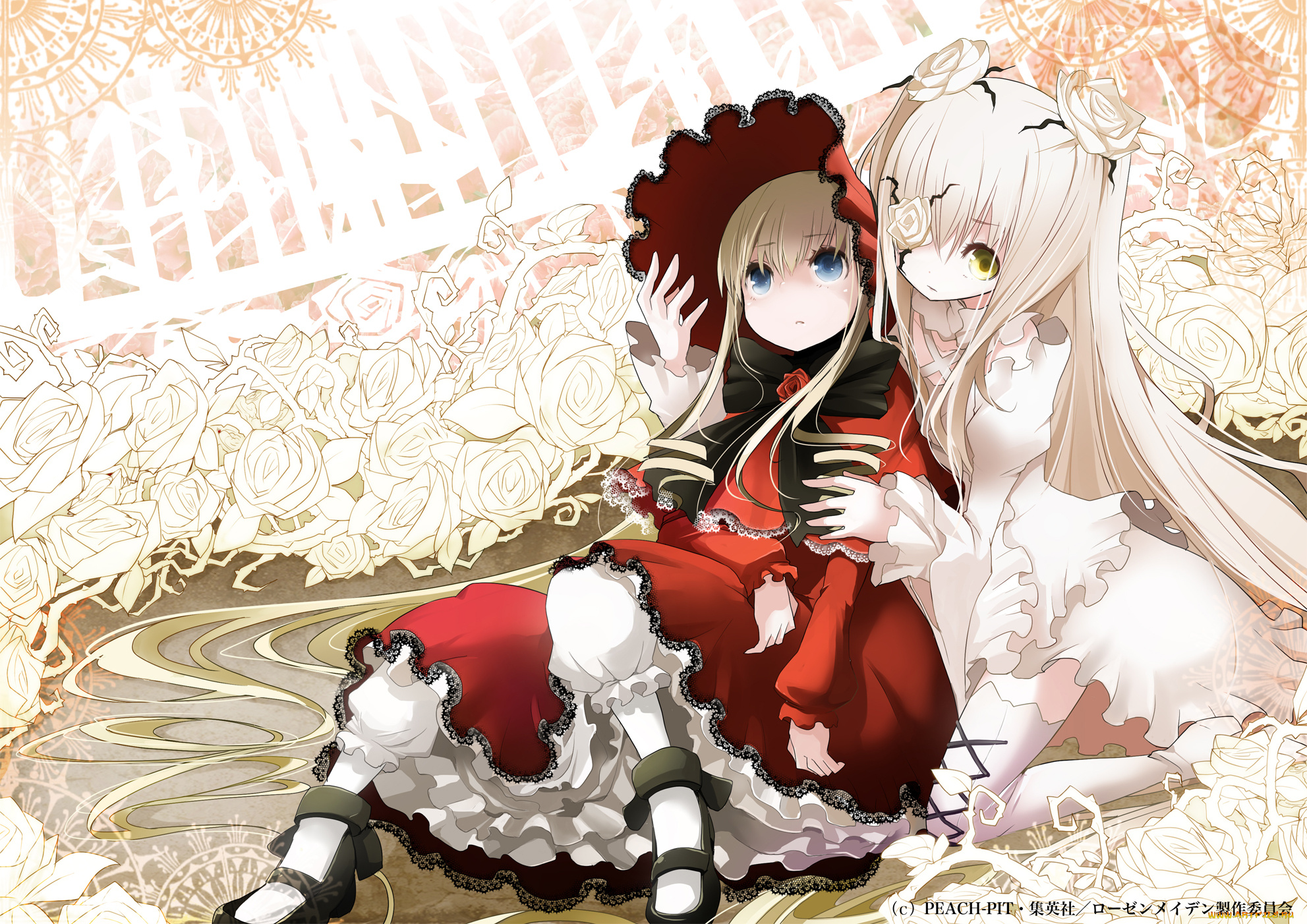 аниме, rozen, maiden, розы, девушки, арт, tansuke, shinku, rozen, maiden, kirakishou