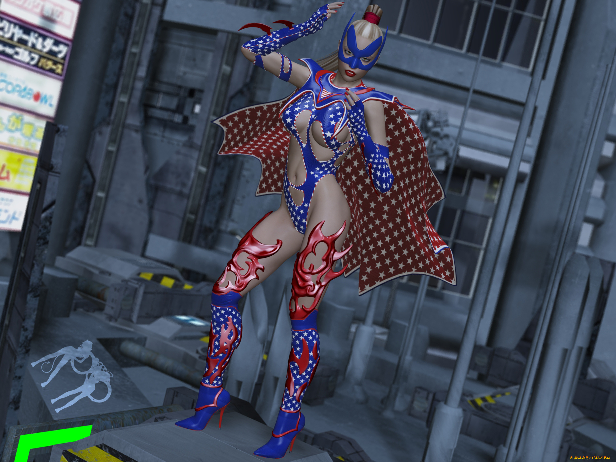 3д, графика, фантазия, , fantasy, фон, взгляд, девушка