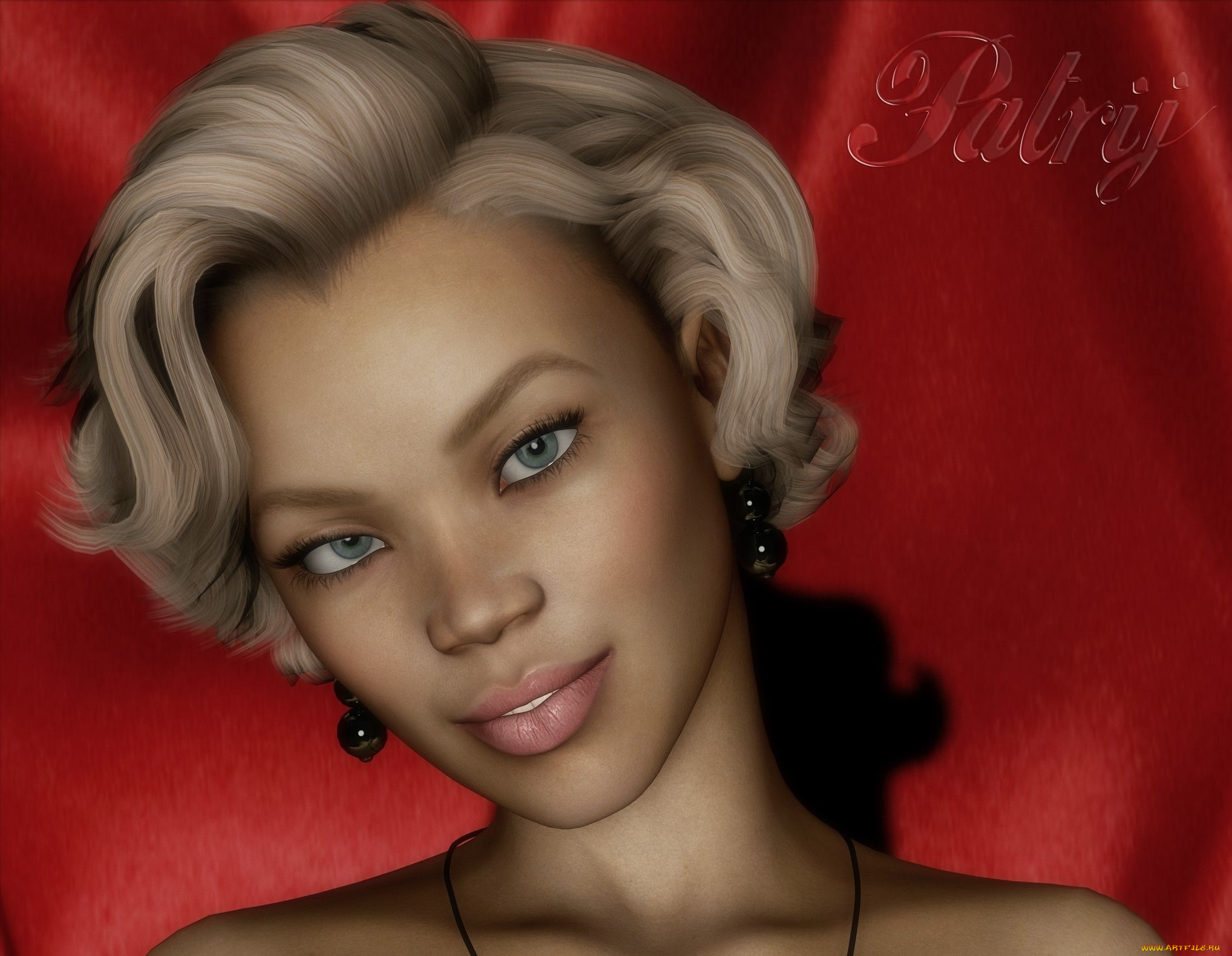 3д, графика, портрет, , portraits, фон, девушка, взгляд