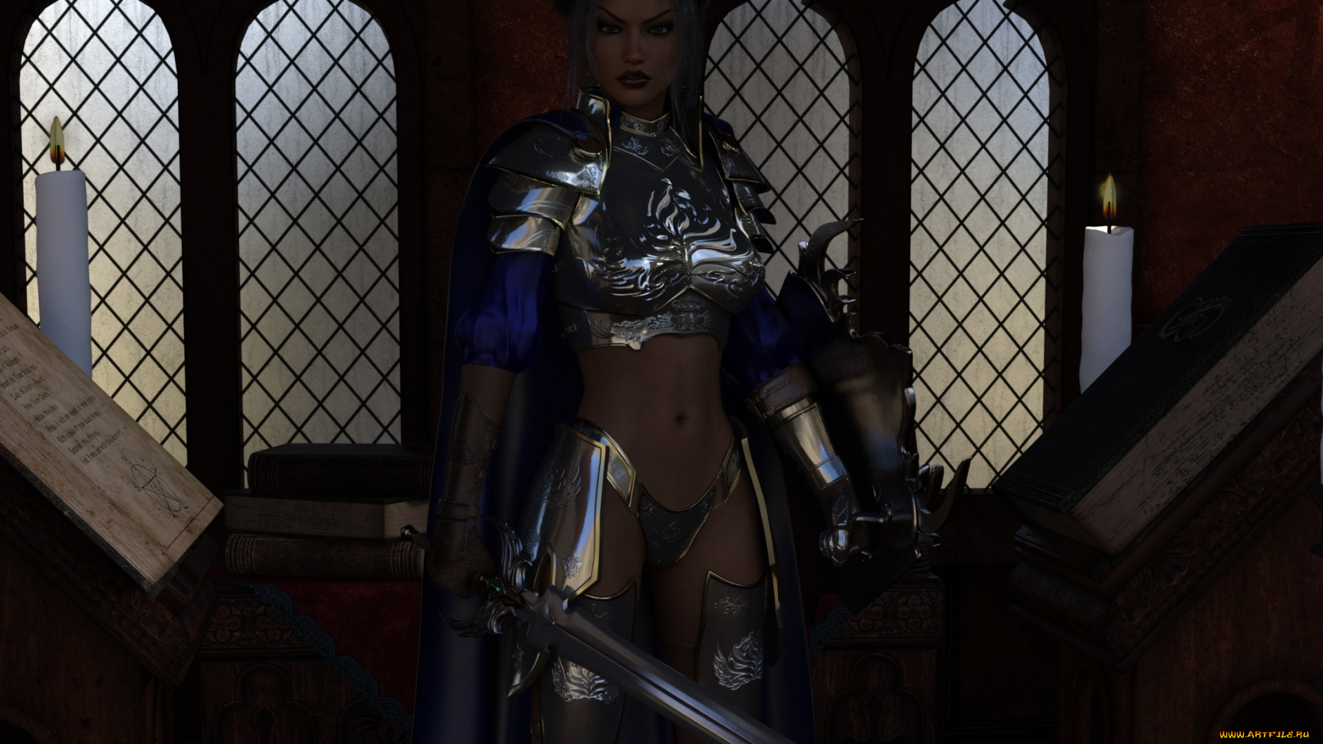 3д, графика, амазонки, , amazon, девушка, взгляд, фон