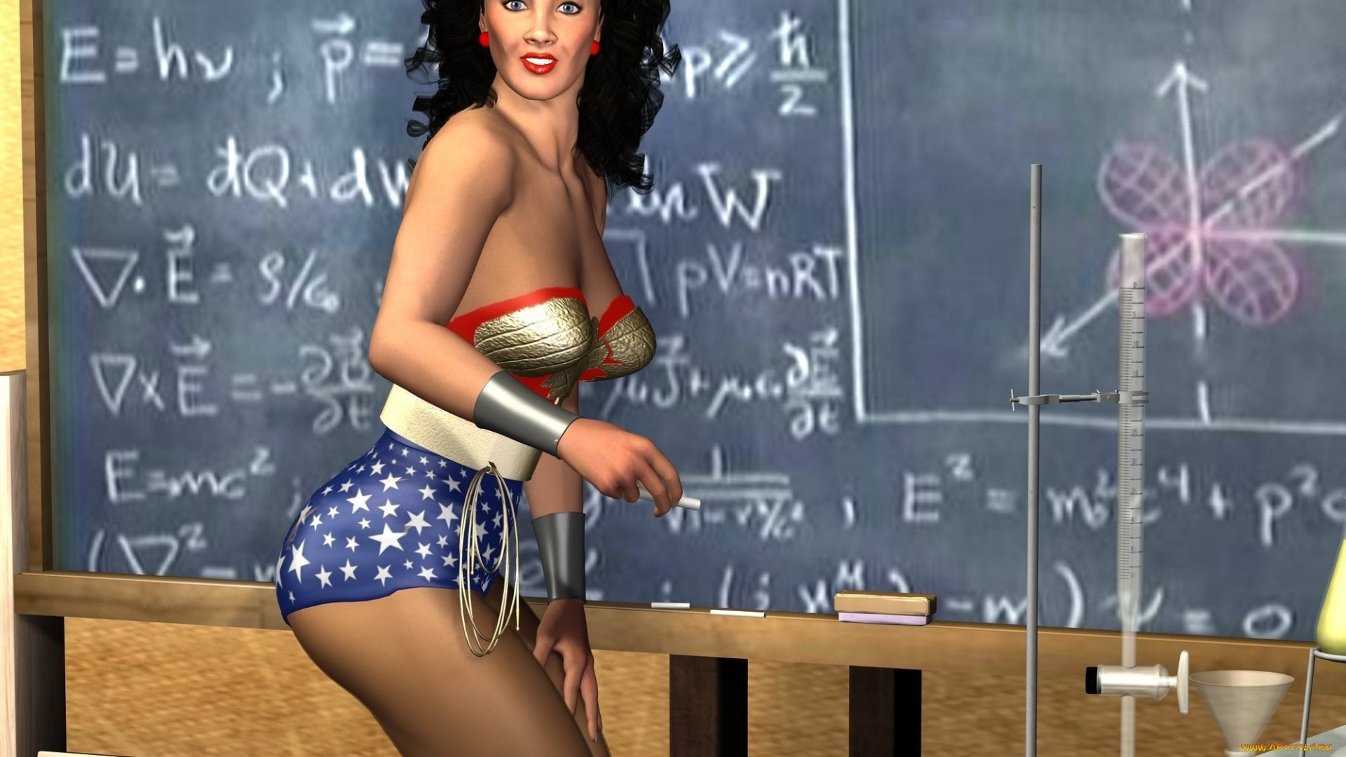 3д, графика, фантазия, , fantasy, девушка, фон, взгляд