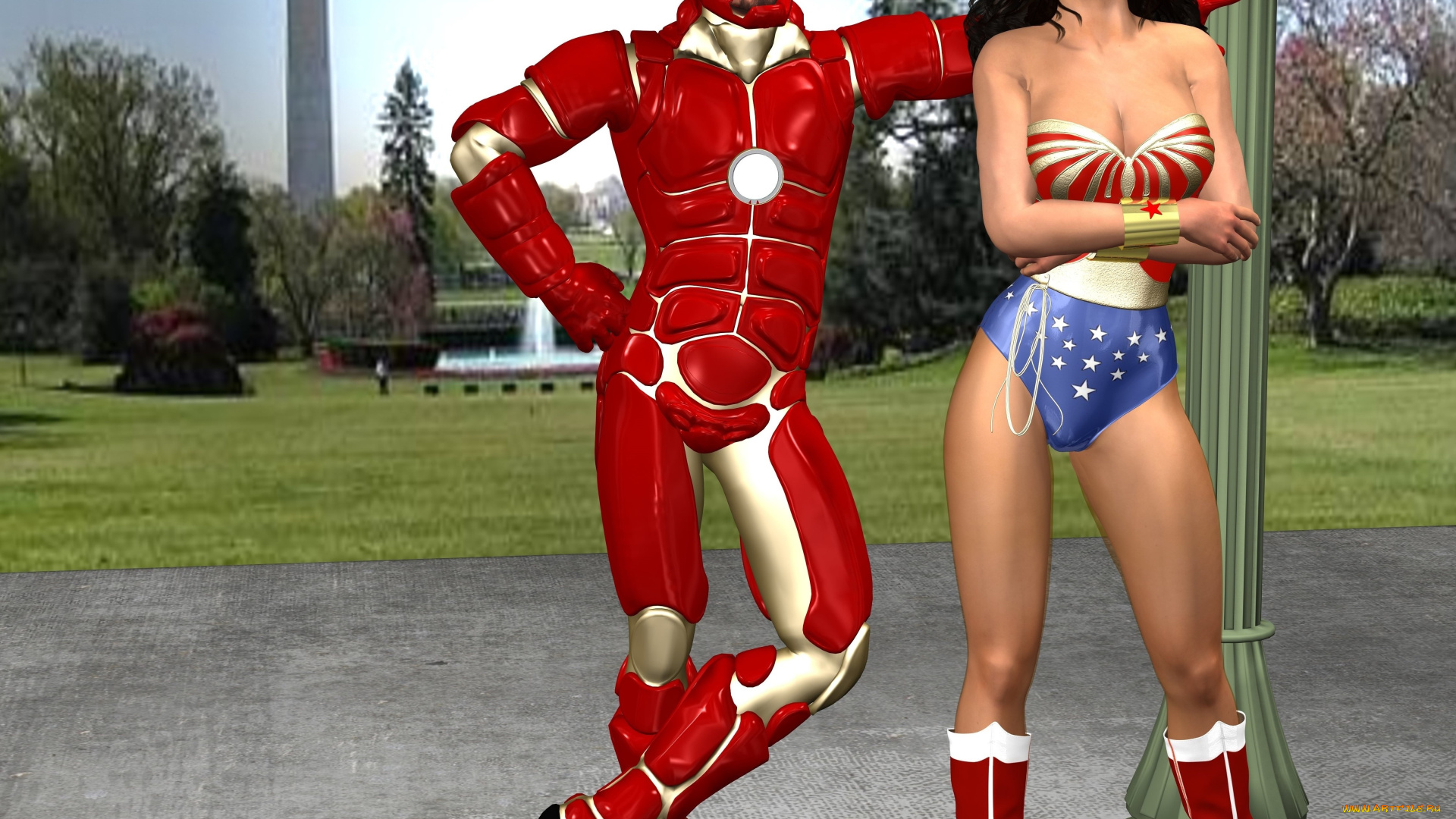 3д, графика, фантазия, , fantasy, девушка, взгляд, фон, мужчина