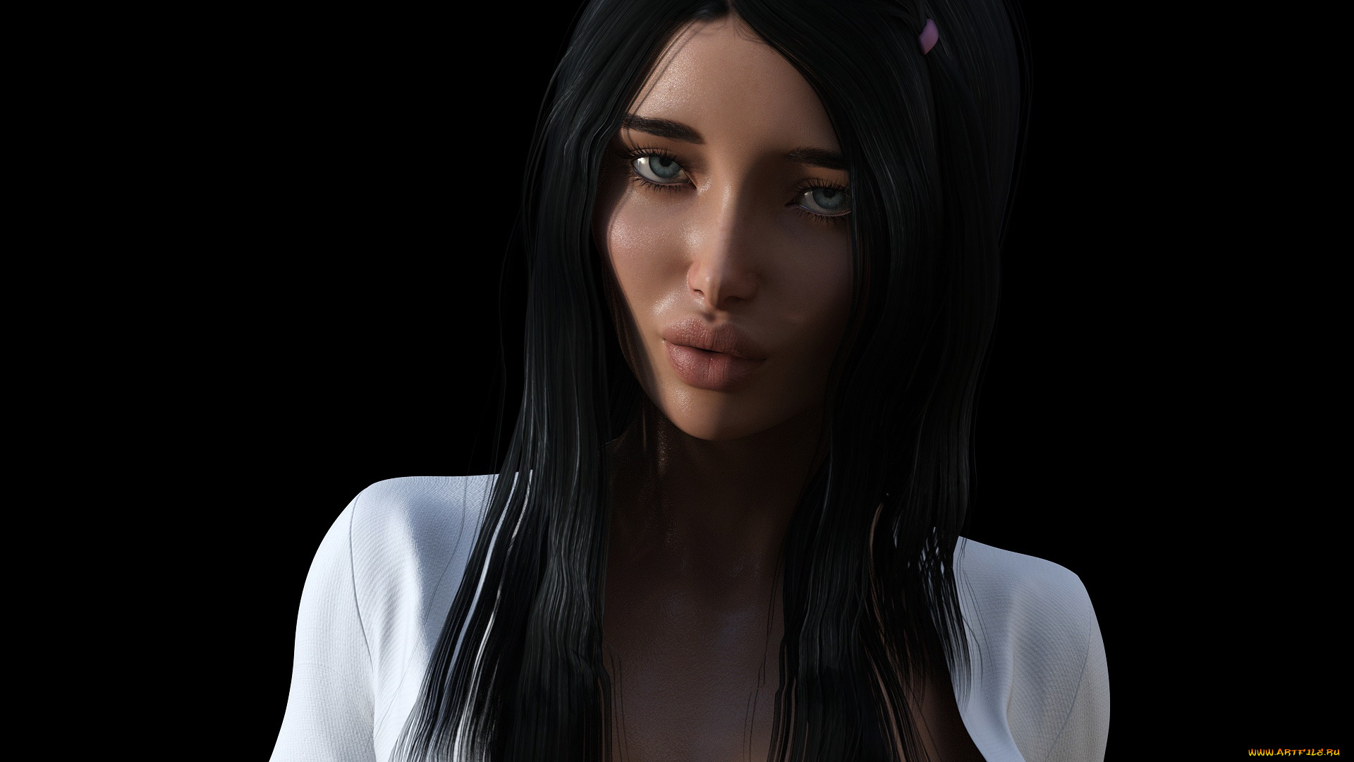 3д, графика, портрет, , portraits, девушка, фон, взгляд