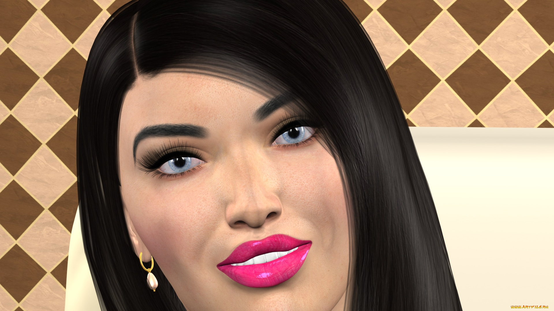 3д, графика, портрет, , portraits, фон, девушка, взгляд