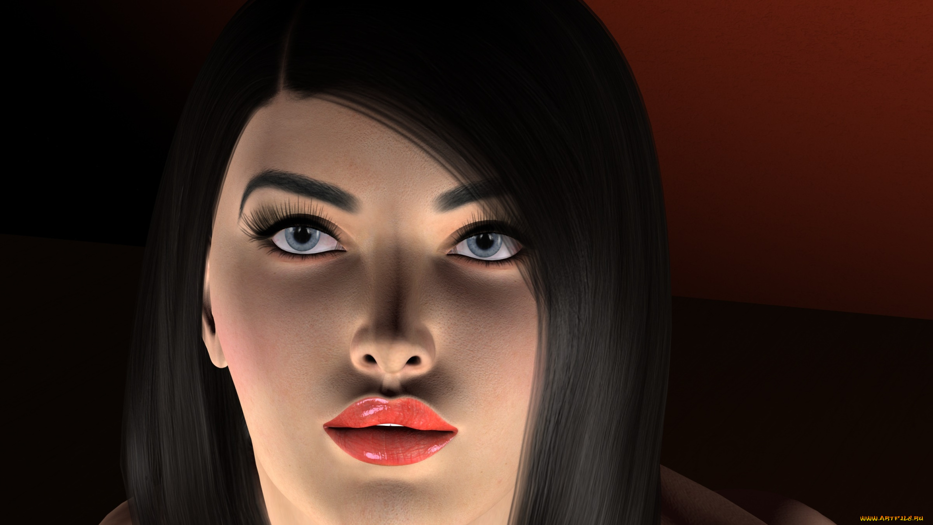 3д, графика, портрет, , portraits, взгляд, девушка, фон