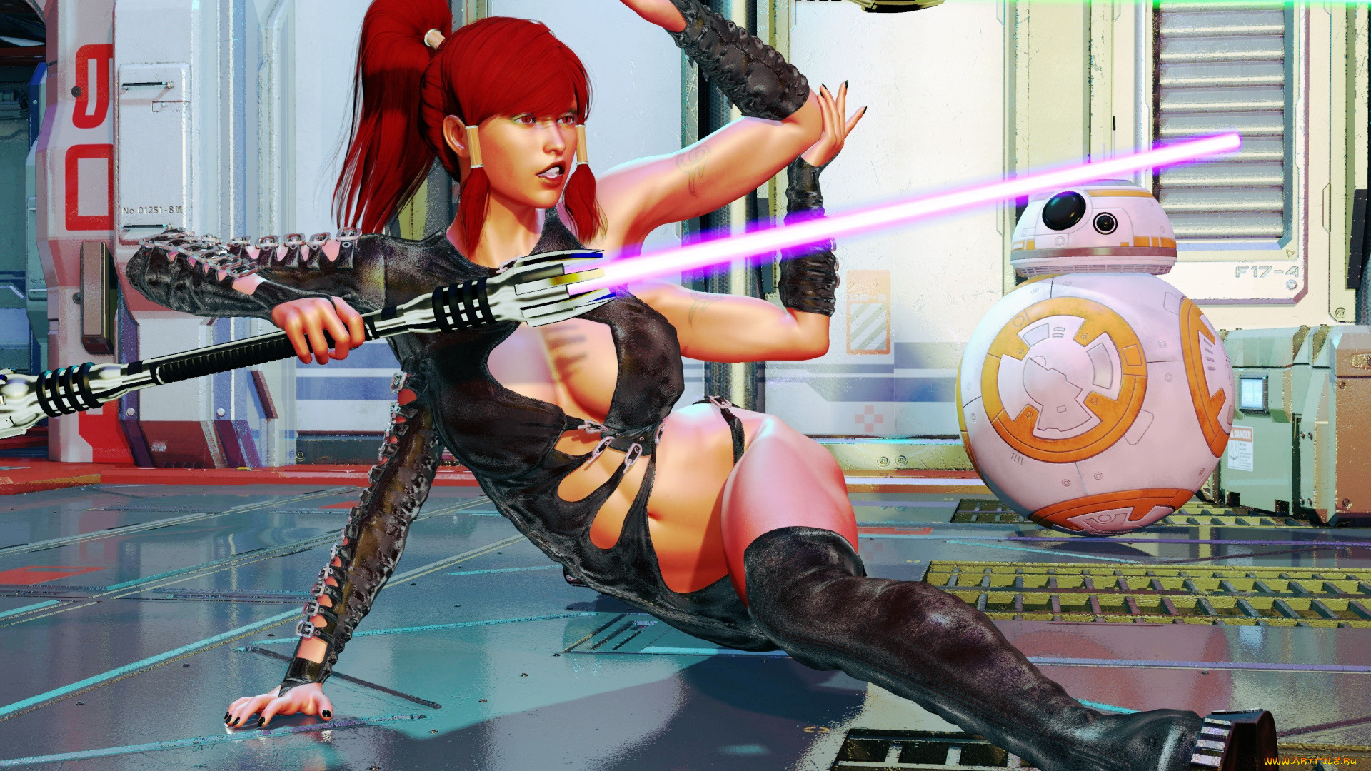 3д, графика, существа, , creatures, взгляд, девушка, оружие, фон