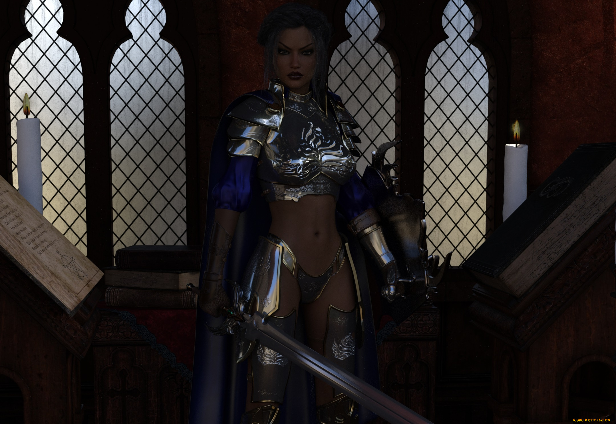 3д, графика, амазонки, , amazon, девушка, взгляд, фон