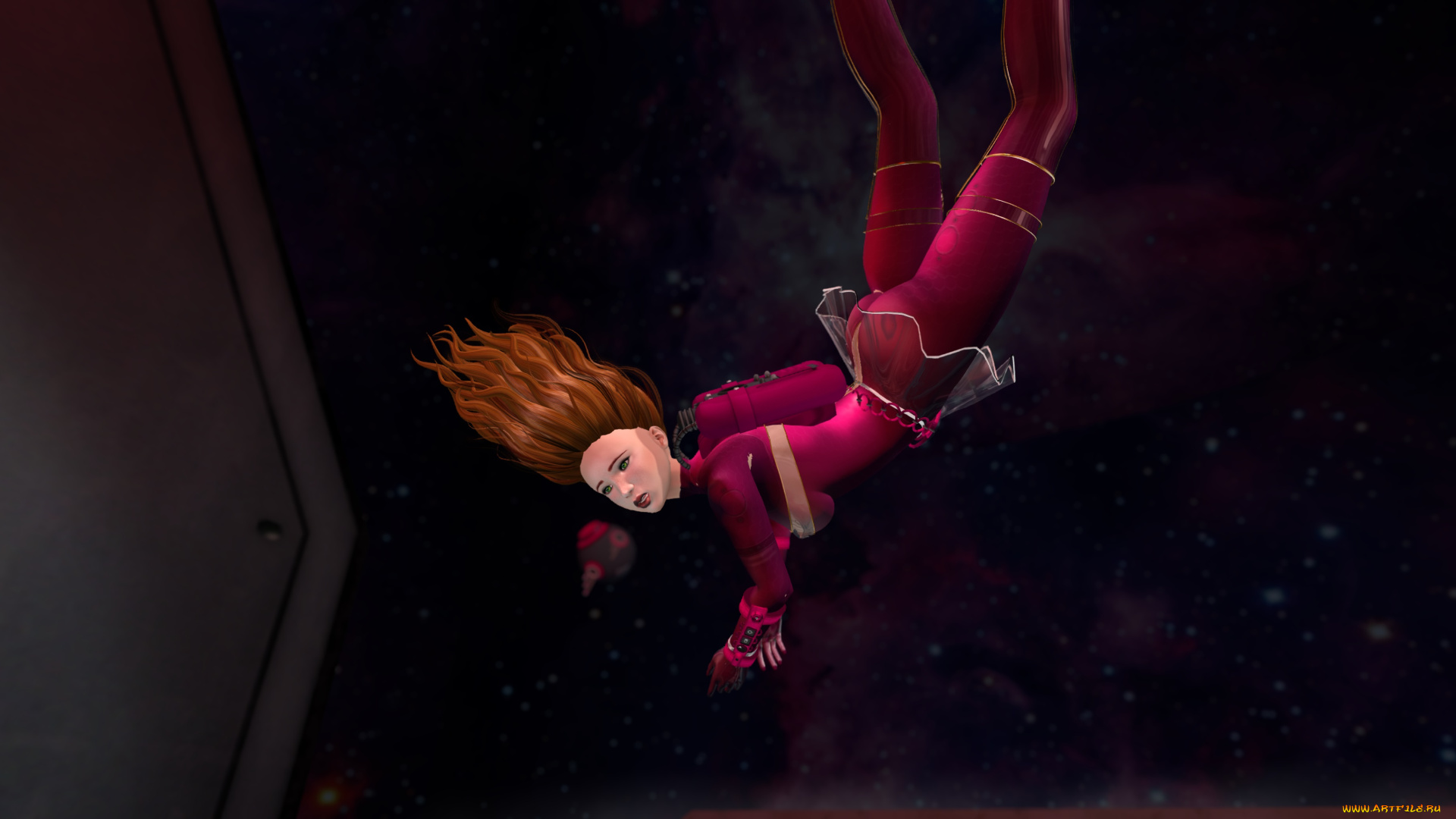 3д, графика, фантазия, , fantasy, взгляд, фон, девушка